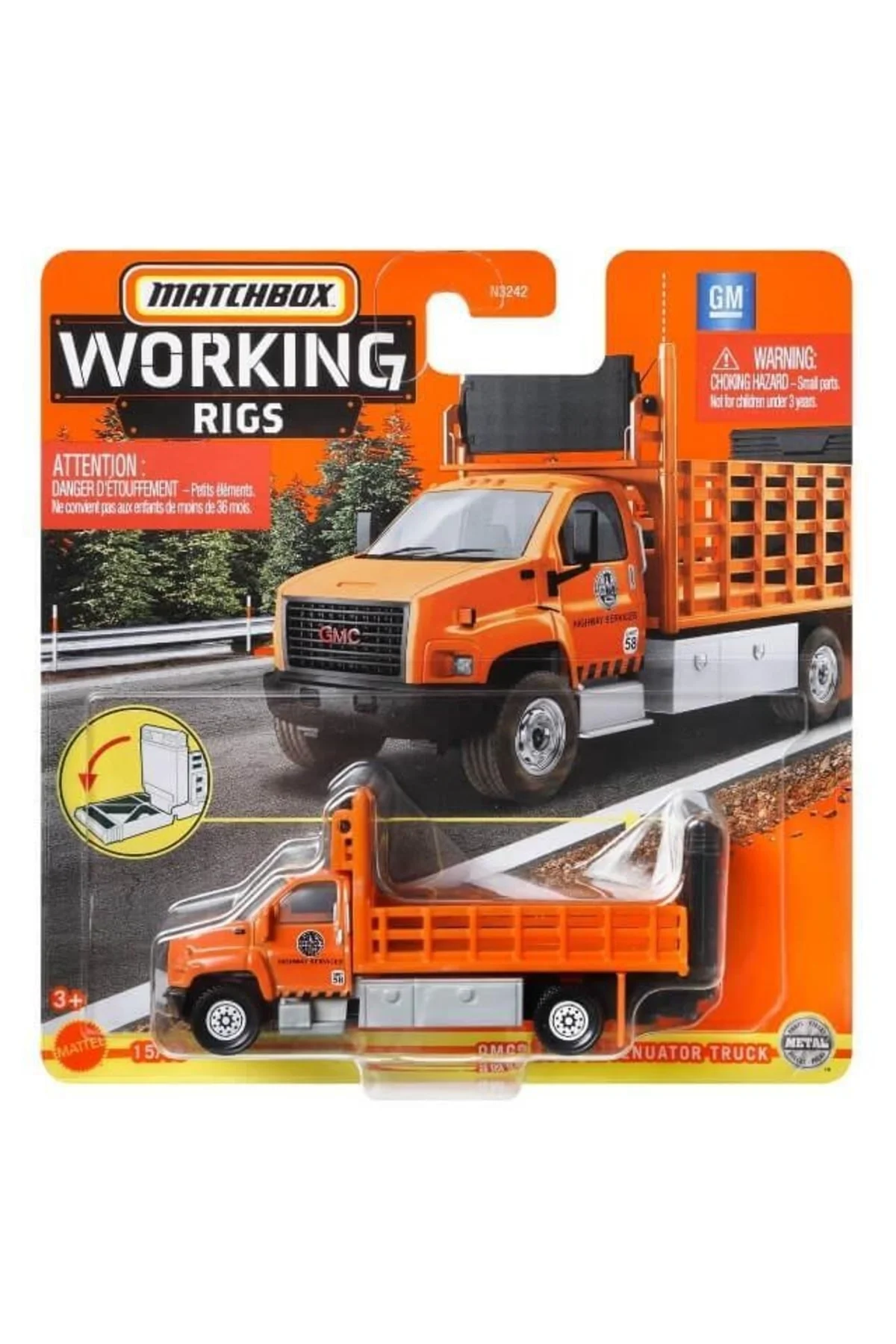 Iş Araçları Gmc 3500 Attenuator Truck N3242 - Hfh36 - Matchbox Görsel 3
