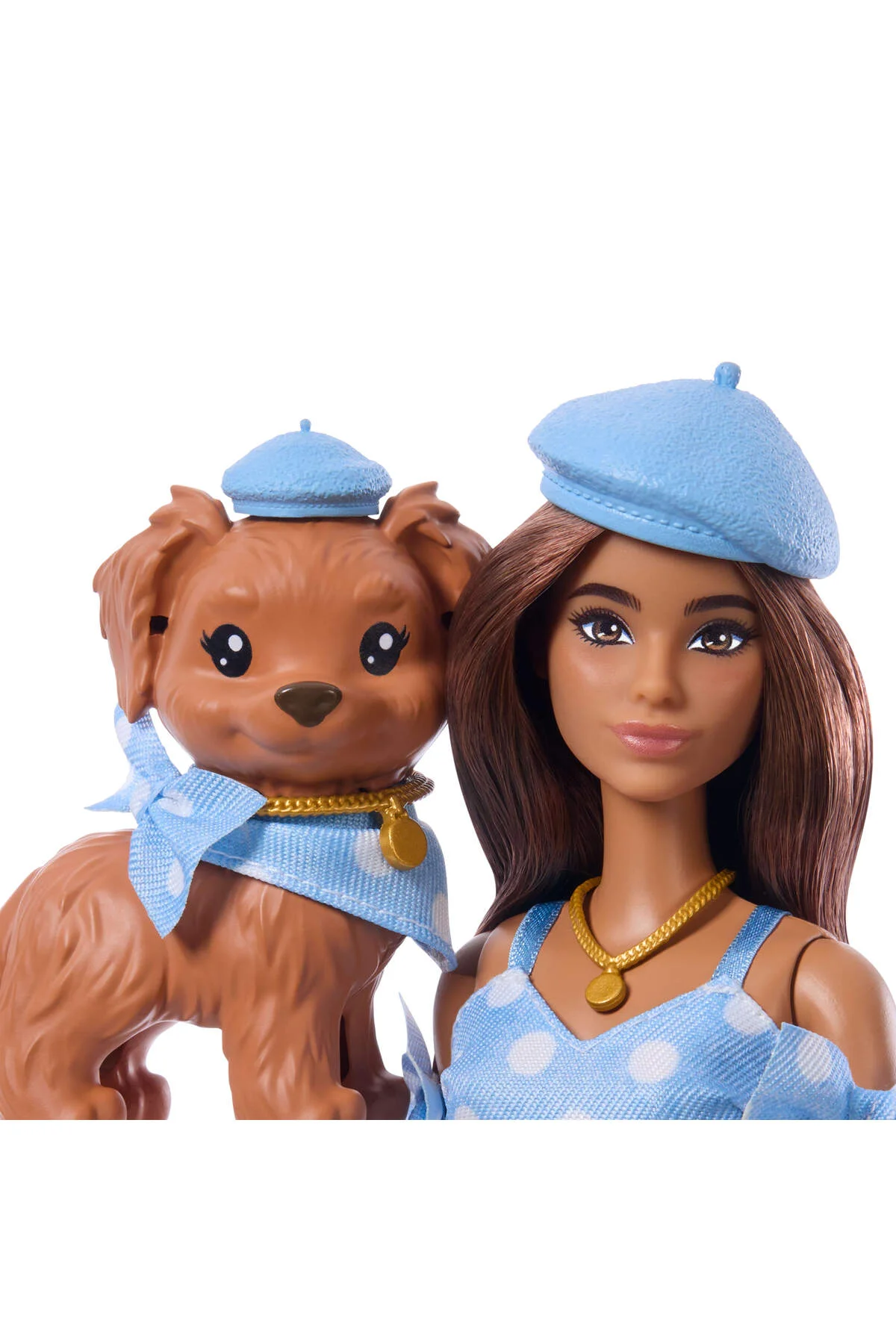 Uyumlu Dostlar Kahverengi Saçlı Bebek ve Köpekçiği JFP38 - Barbie Görsel 3