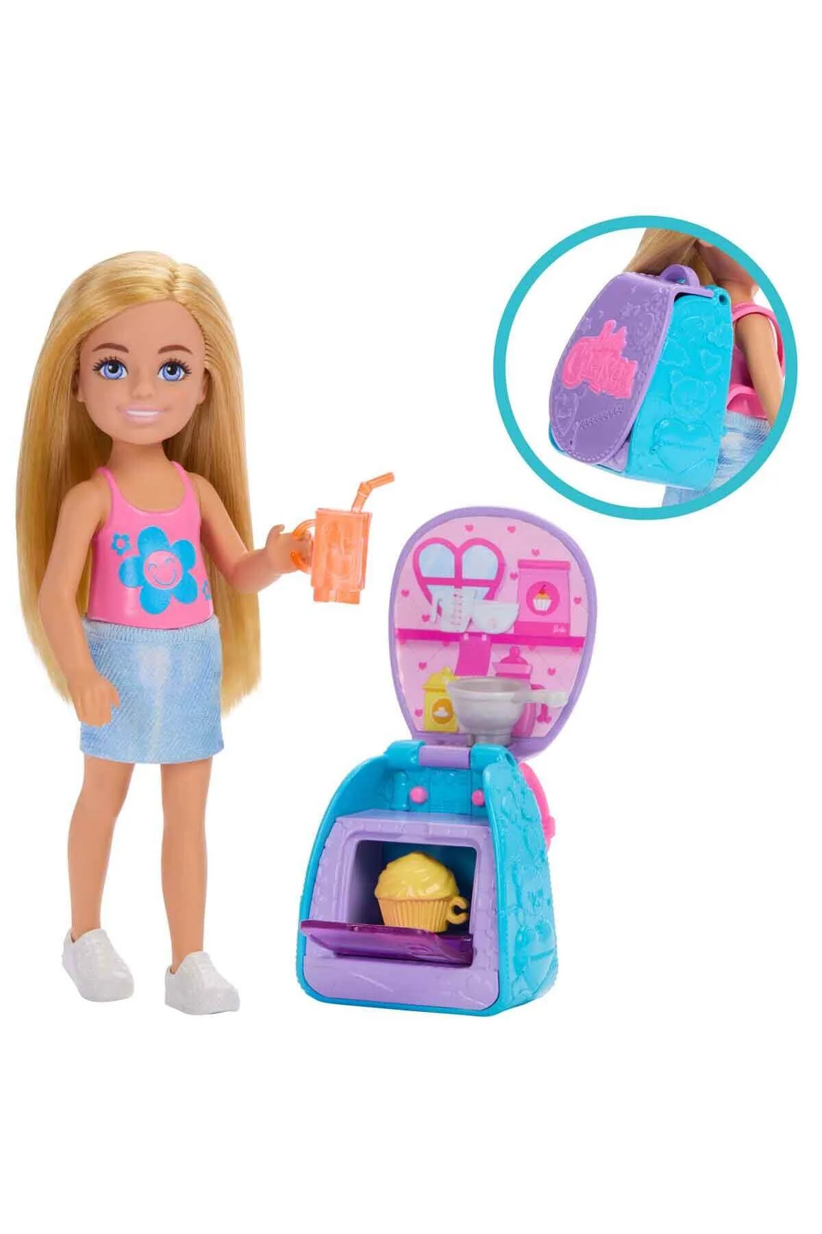 Chelsea Sırt Çantası Olabilen Cupcake Oyun Seti JBF46 - Barbie Görsel 2
