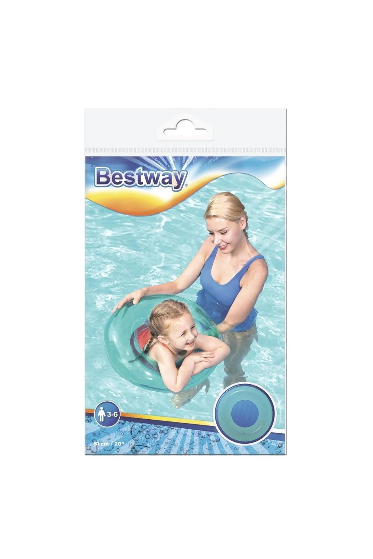 DENİZ SİMİDİ DÜZ RENKLER 76 CM TURKUAZ - BESTWAY