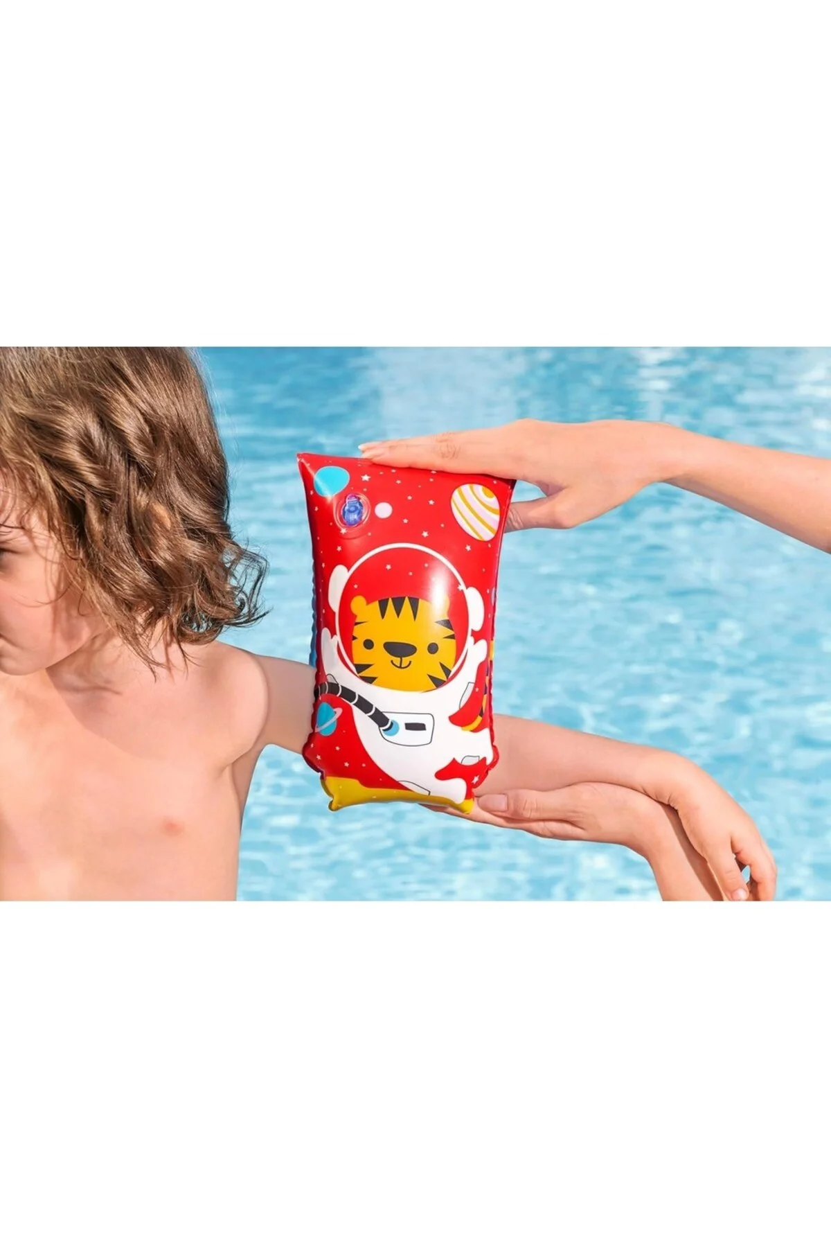 Kaplan Çocuk Şişme Kolluk 30X15 cm Kırmızı 5-12 Yaş - BESTWAY Görsel 3