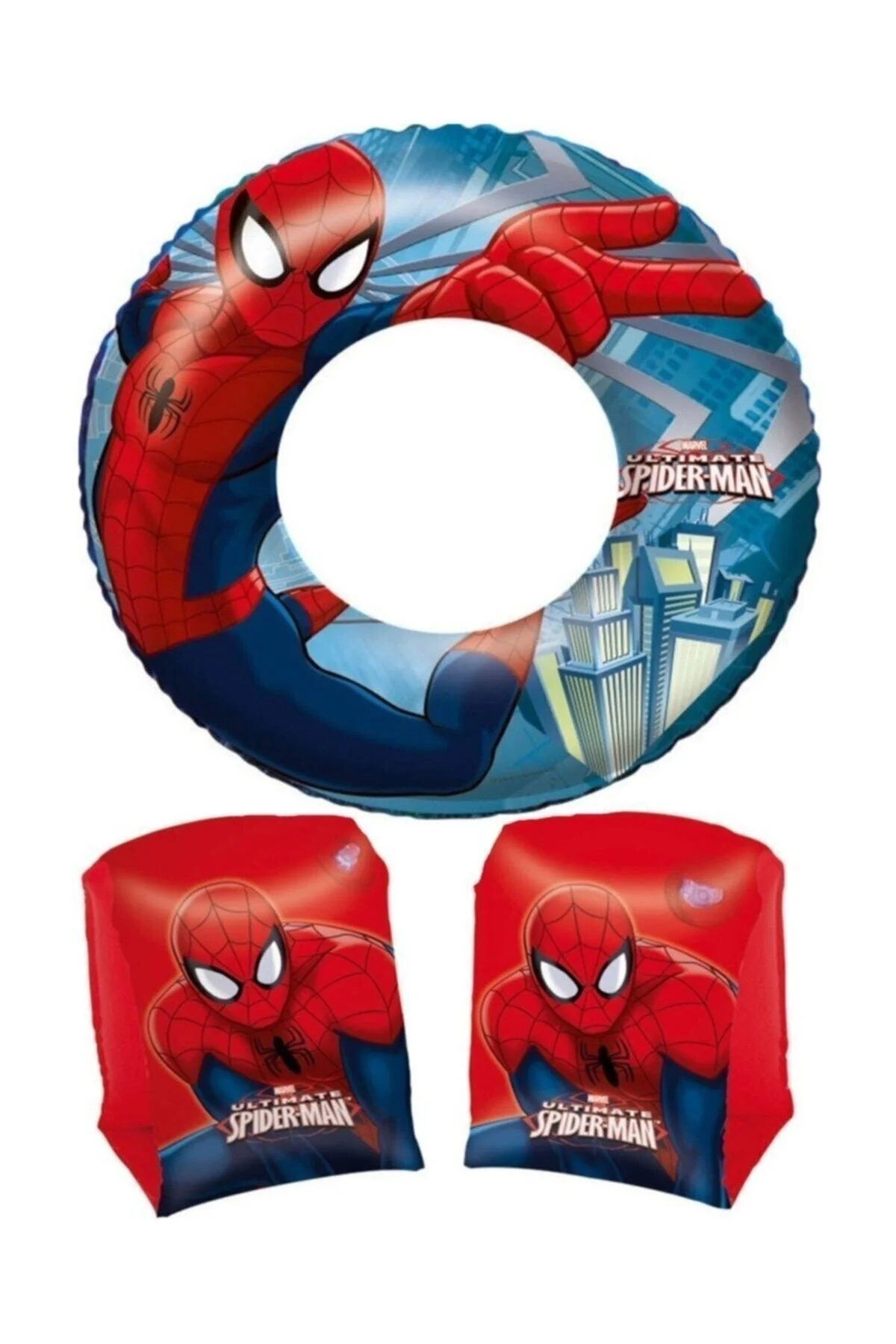 Örümcek Adam Spiderman Lisanslı Deniz Havuz Çocuk Can Simidi Ve Kolluk - BESTWAY