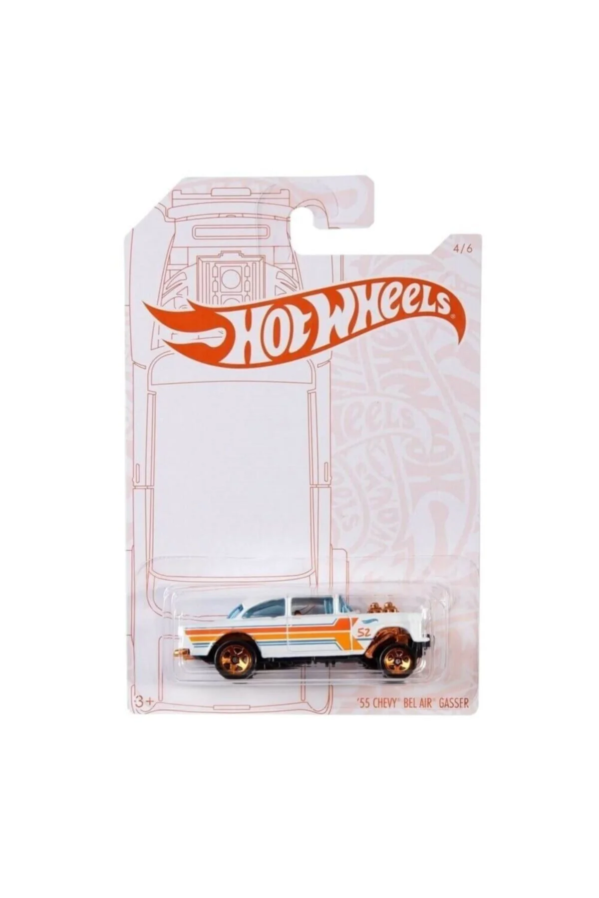 Hot Wheels® "inci" Ve Krom Kaplama Araçlar 55 Bel Air Gasser Gjw51