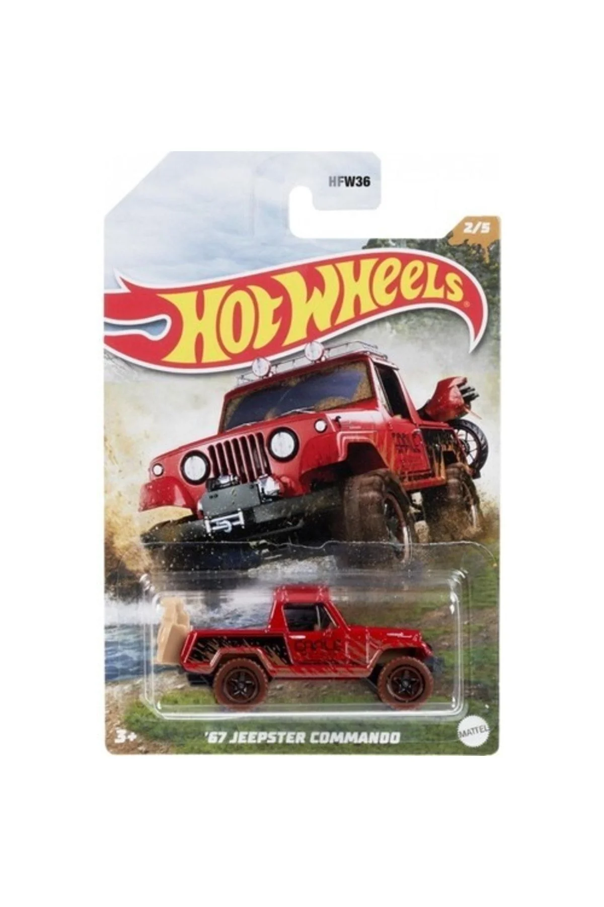 Hotwheels Mud Runner 67 Jeepster Commando Hfw36 Hdh08 Lisanslı Ürün