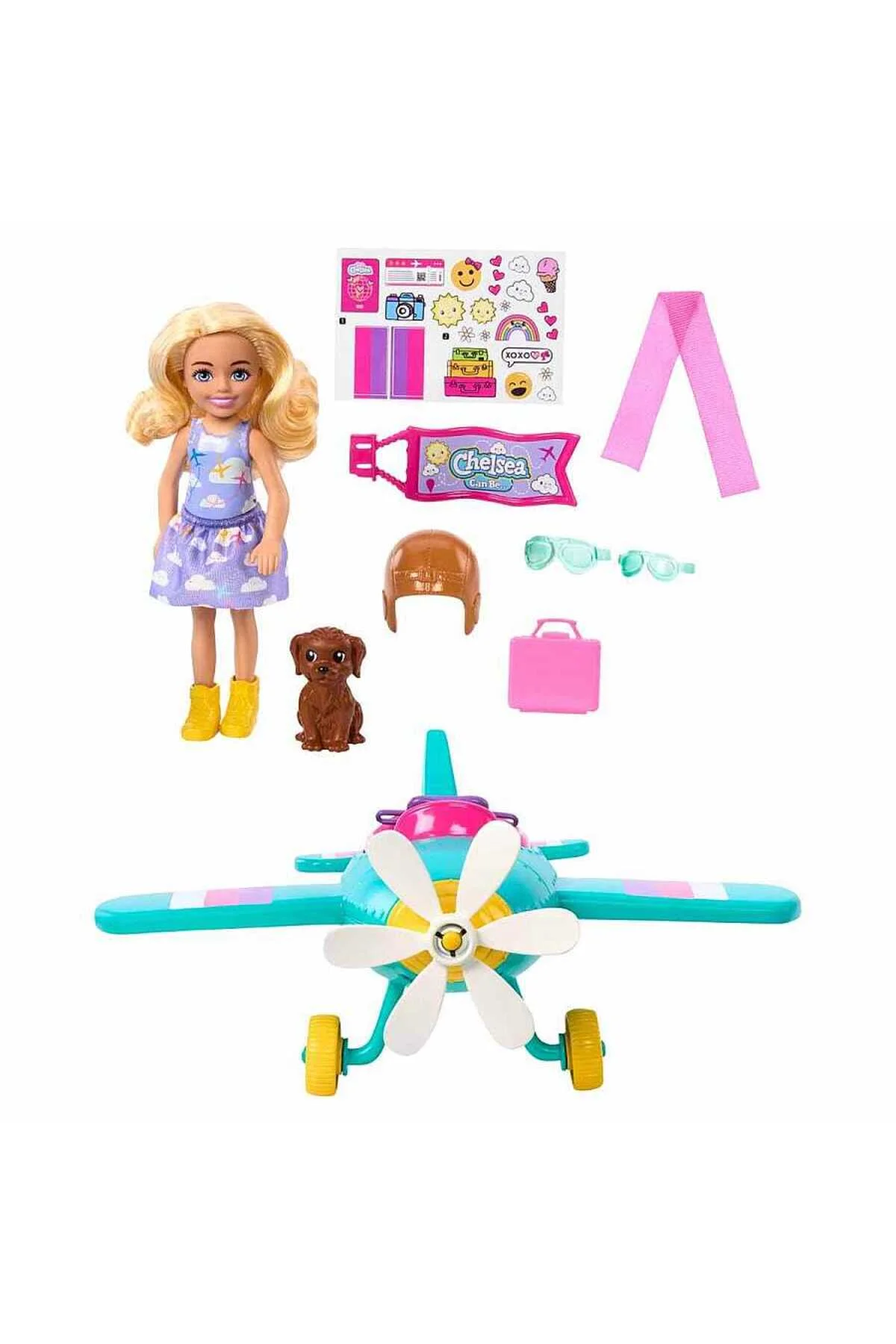 Chelseanin Pervaneli Mini Uçağı Oyun Seti Htk38 - Barbie Görsel 2