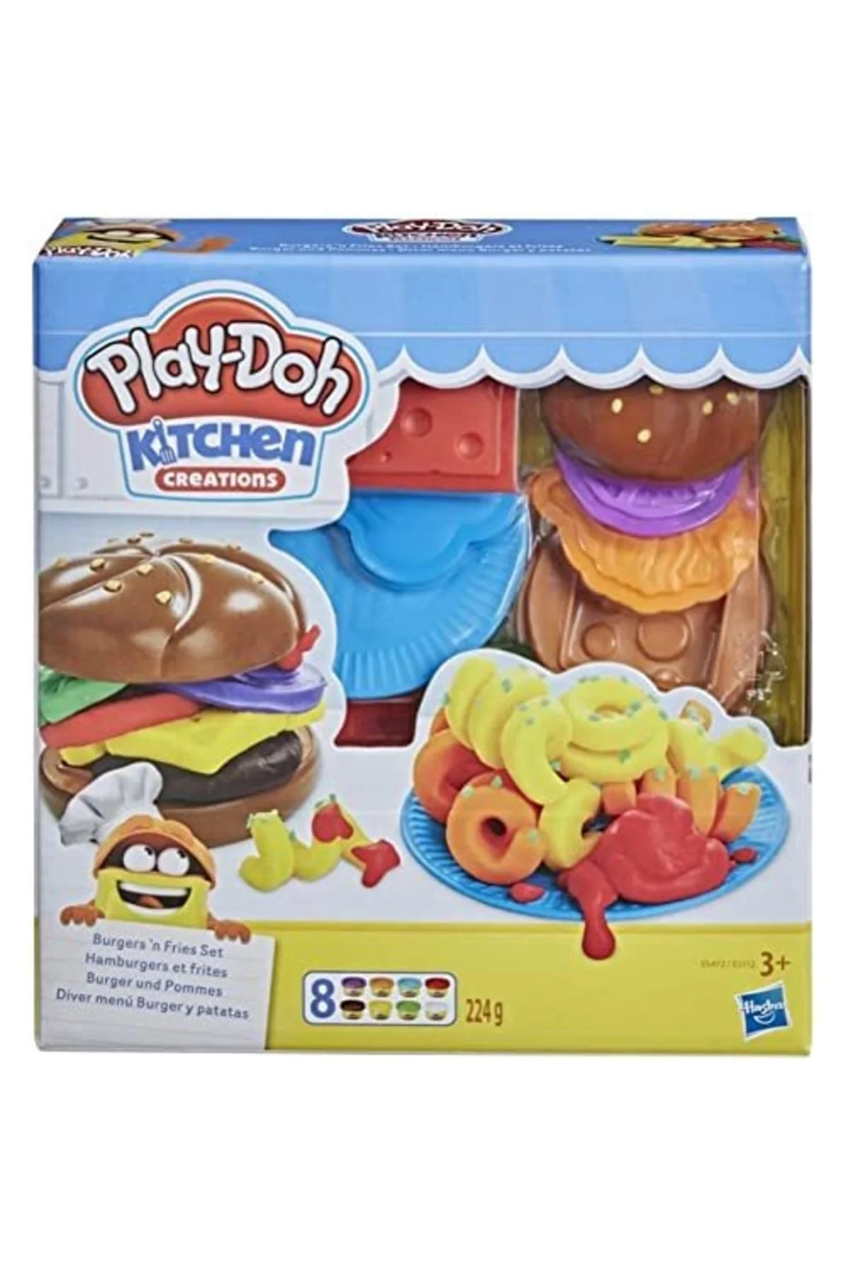 Play-doh Mutfak Atölyesi Hamburger Ve Patates Kızartması Oyun Hamuru Seti - Play Doh Görsel 2