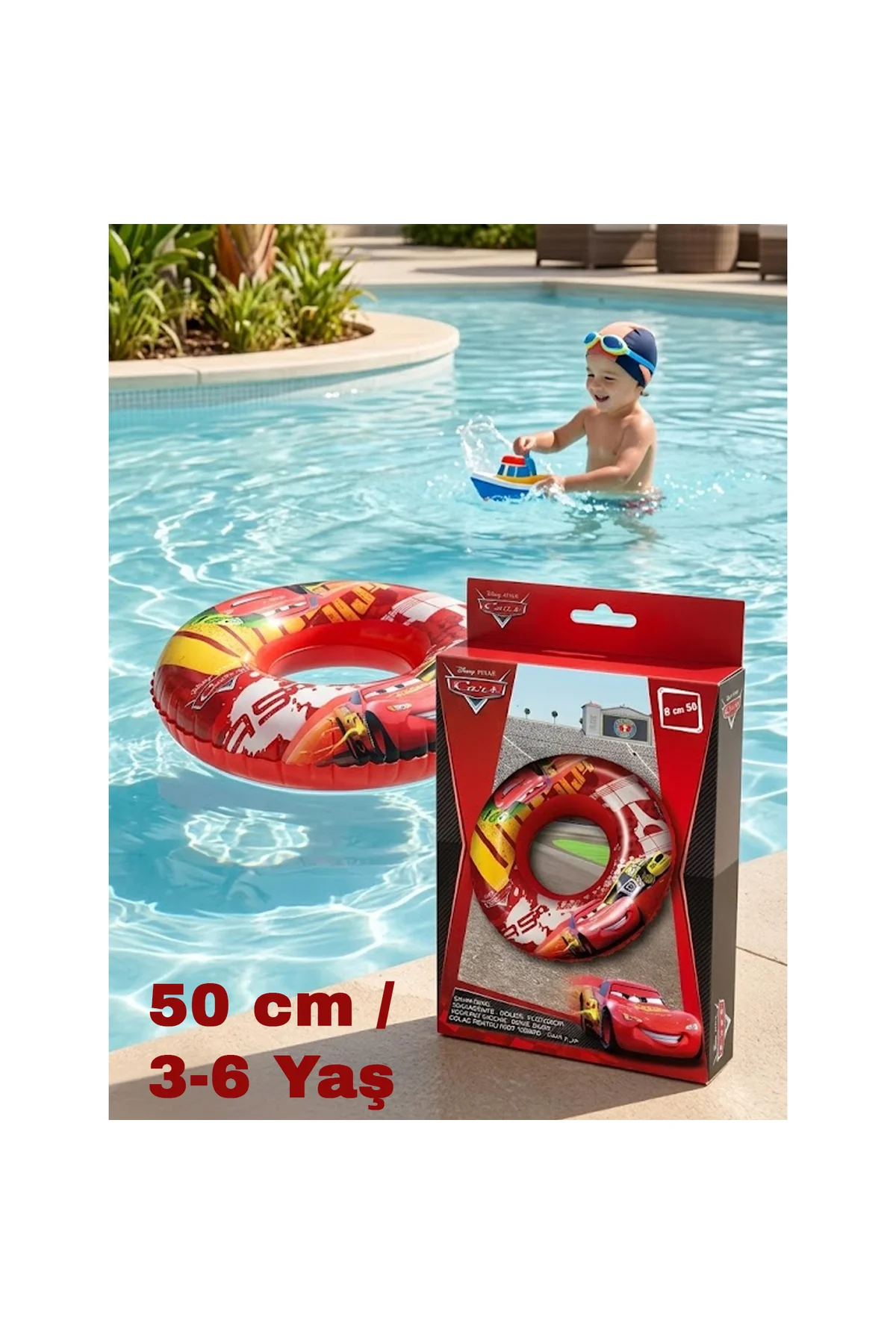 Disney Pixar Cars Swim Ring - Cars Arabalar Şişme Can Simidi 50 cm - Mondo Görsel 2