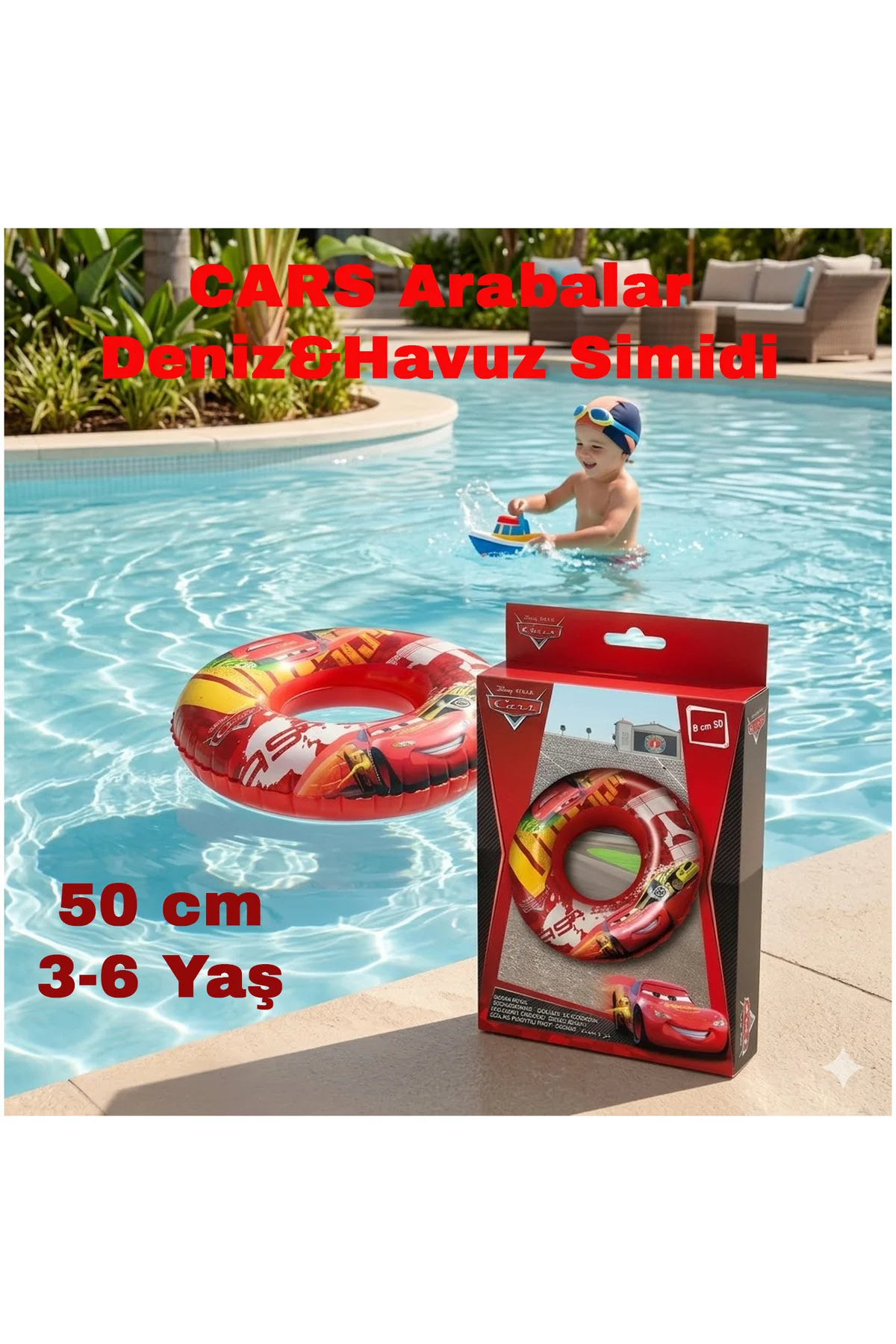 Disney Pixar Cars Swim Ring - Cars Arabalar Şişme Can Simidi 50 cm - Mondo Görsel 3