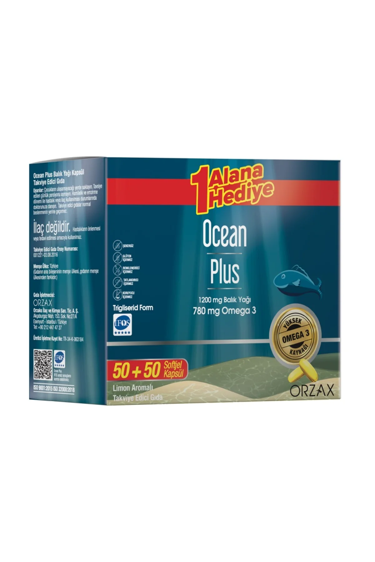 Ocean Plus Omega 3 1200mg Softjel Kapsül 100 lik - Ekonomik Paket