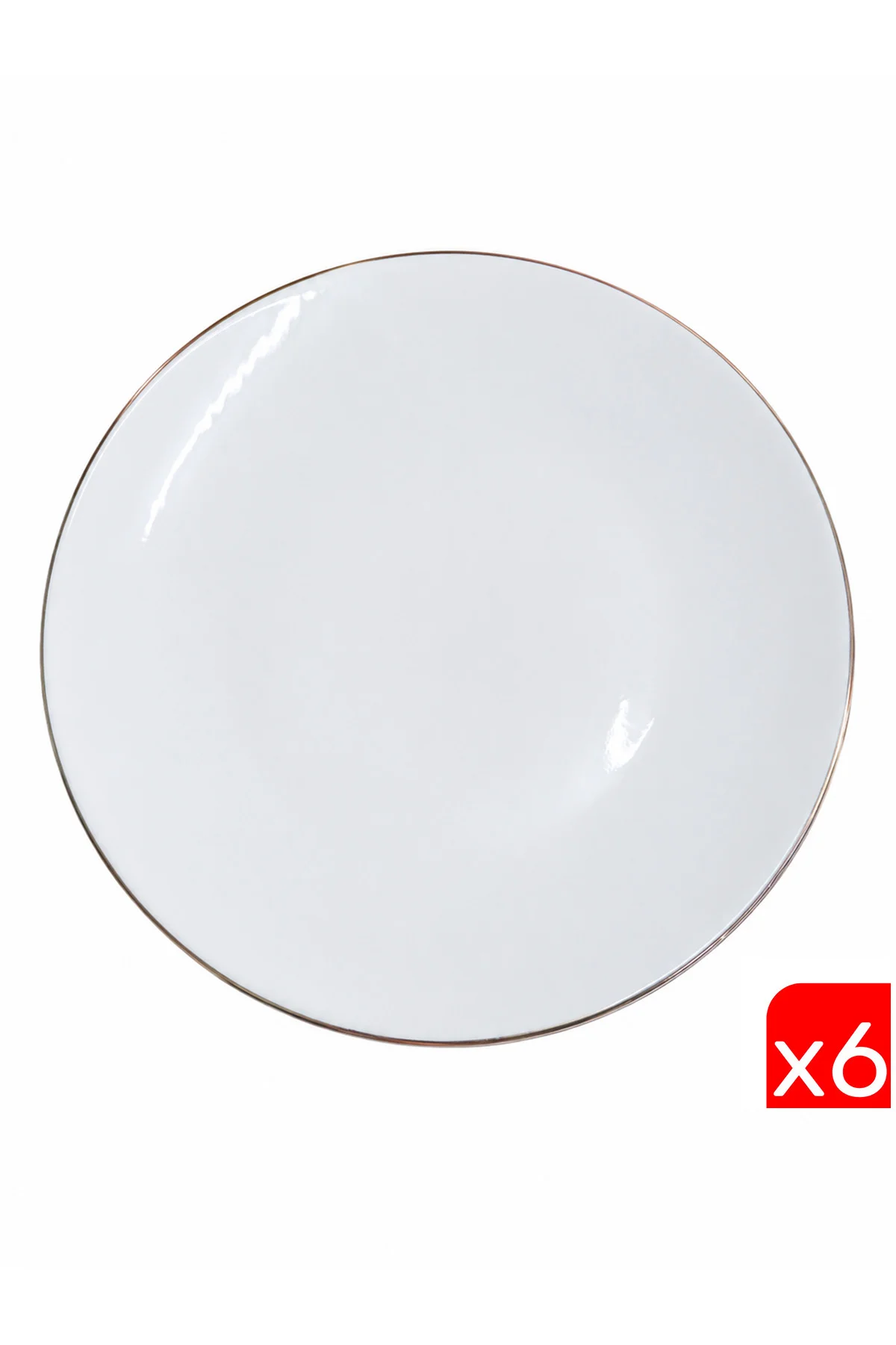 Tabak Evi Porselen Chic Altın Yaldızlı Pasta Tabağı 20,50cm 6 lı