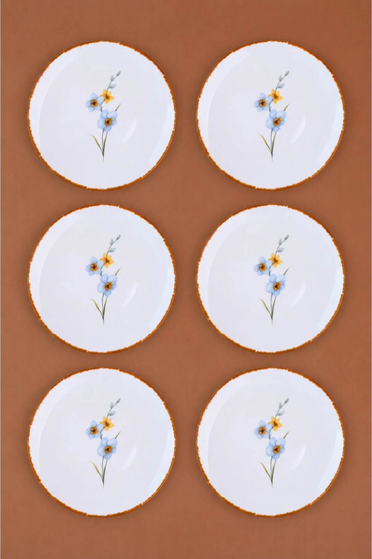 Tabak Evi Porselen Azelya Pasta Tabağı 19,50cm ALY1 6 Kişilik 6 Parça