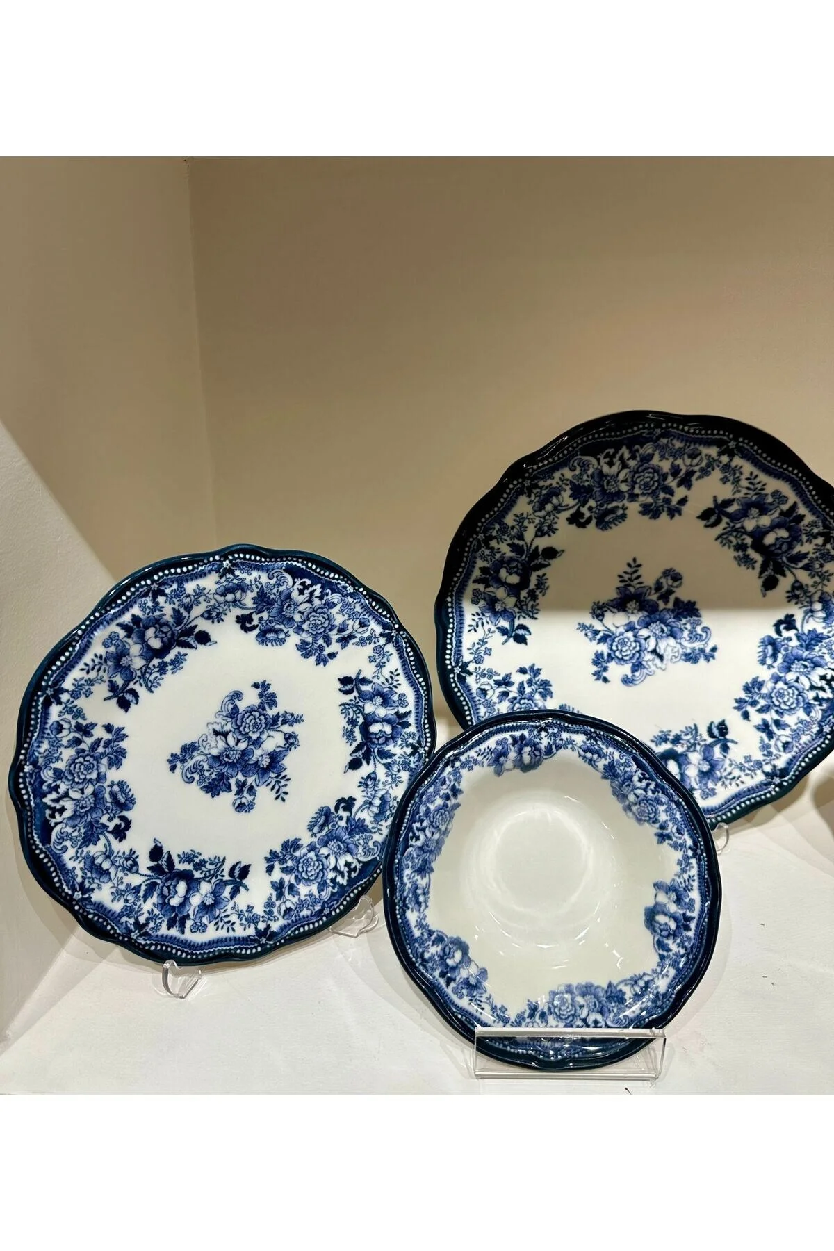 Tabak Evi Porselen Kadife Yemek Takımı Lacivert 6 Kişilik 24 Parça - tabakevi Görsel 3