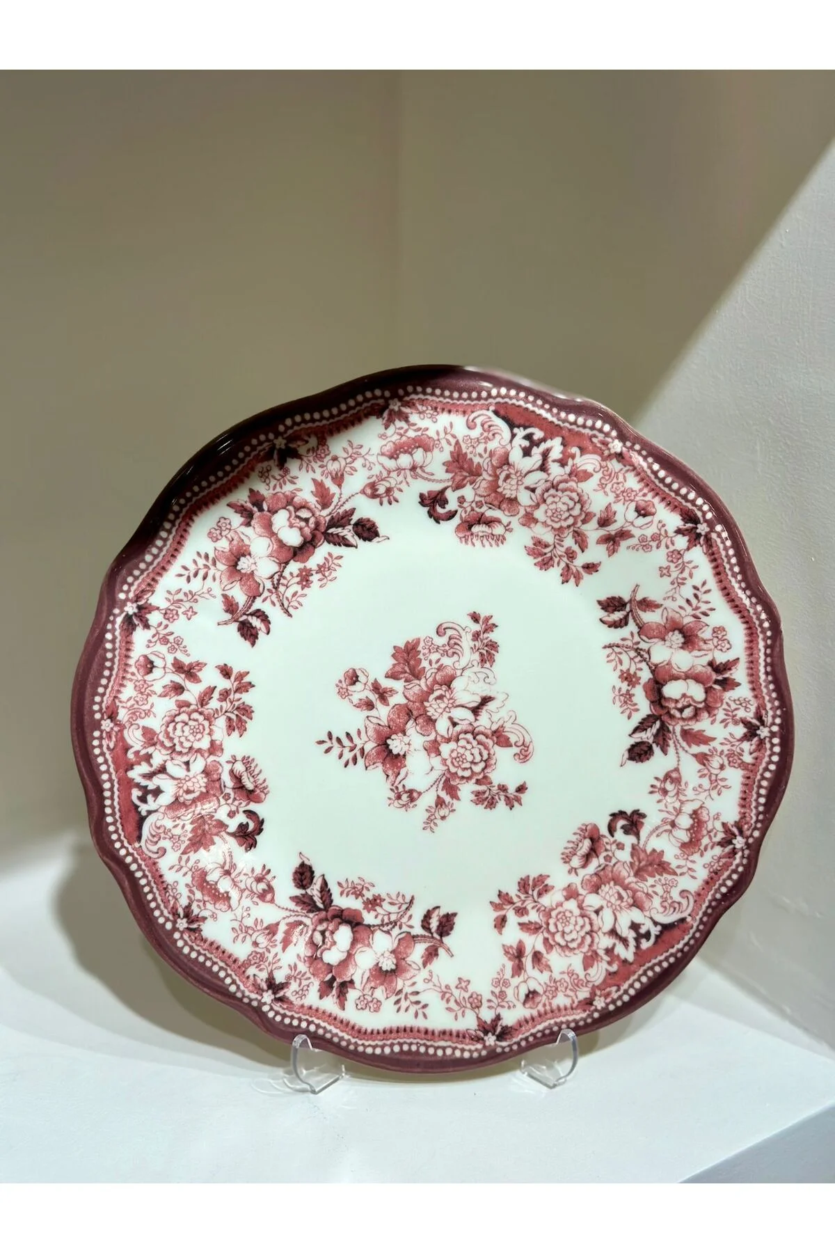 Fulya Velour Maroon 24 Parça 6 Kişilik Yemek Takımı - PORSER Görsel 2