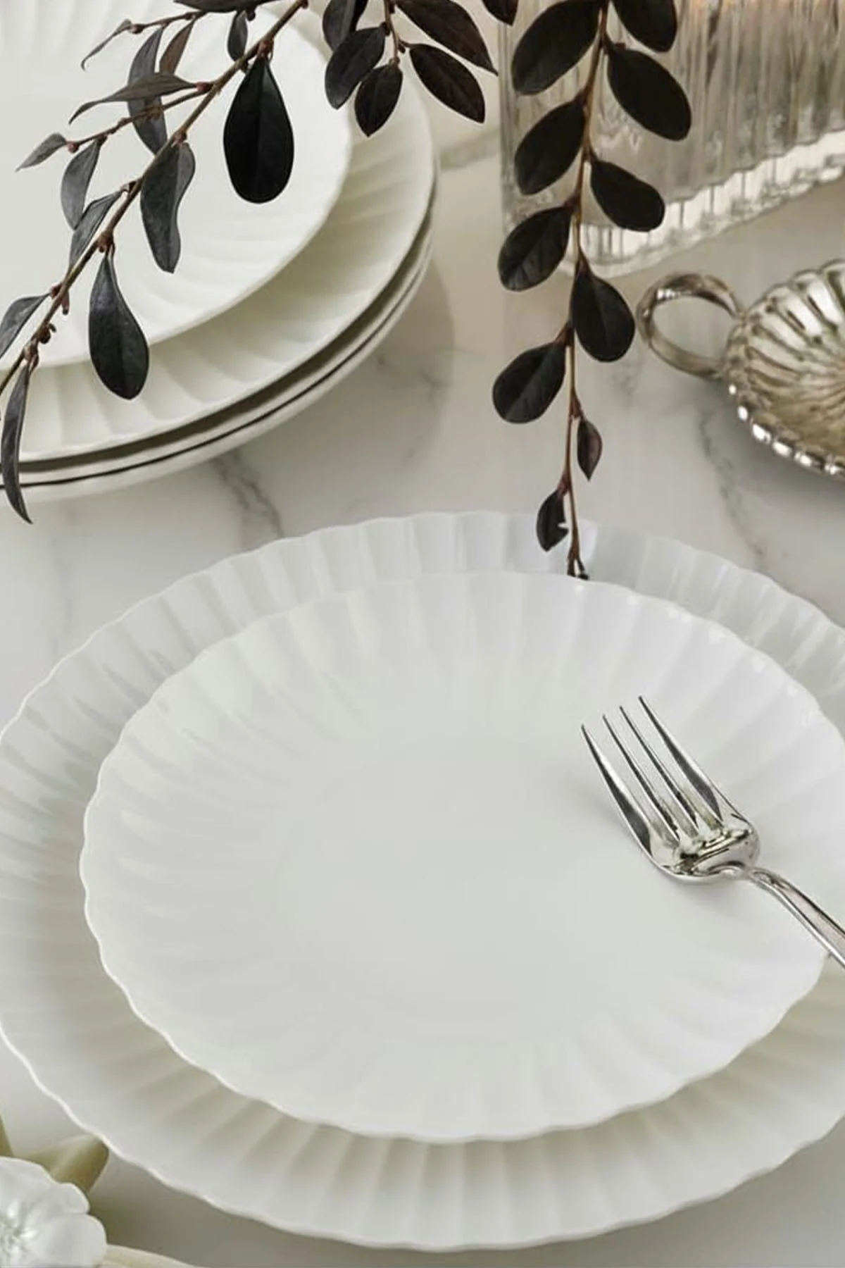 Bone Luz Form 52 Parça 12 Kişilik Yemek Takımı