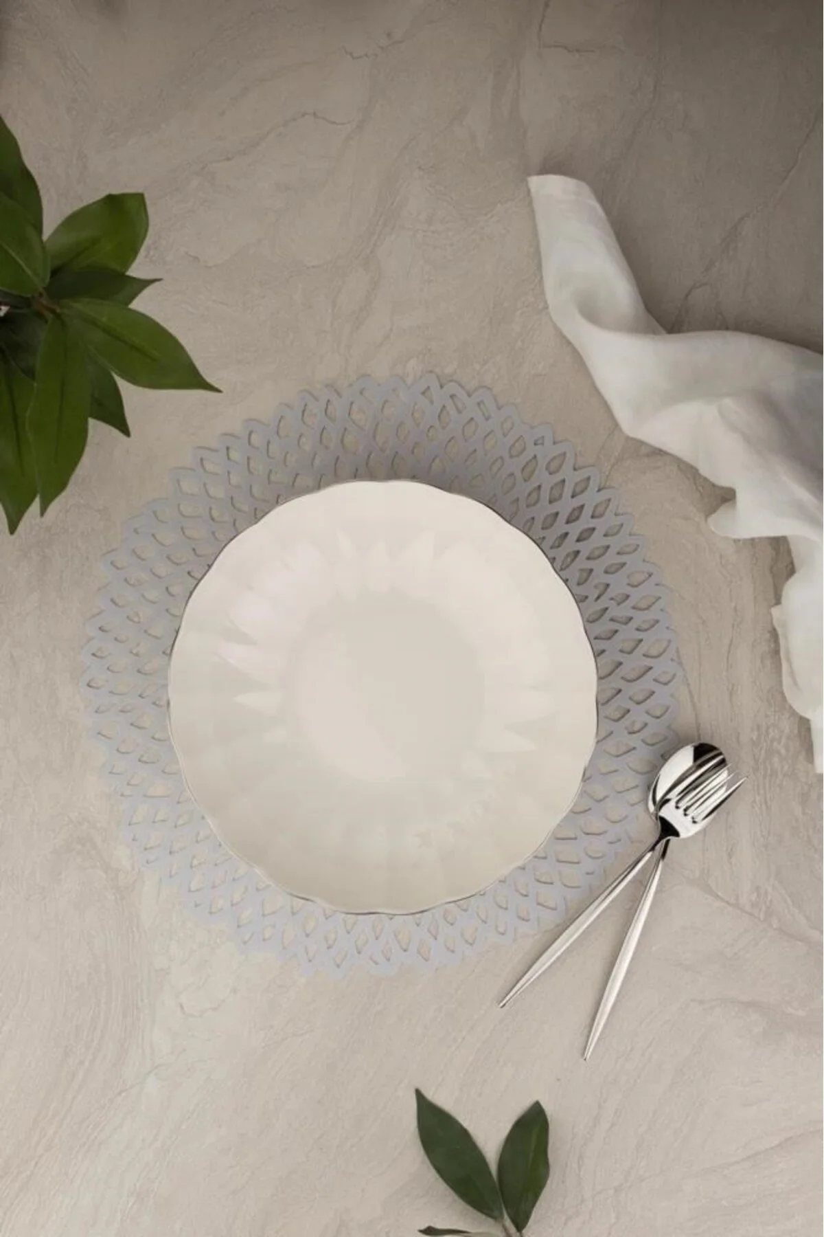 Bone Luz Platin Fileli Bowl Kase 25x6cm 2000ml 6 lı BNLZF25KS00 - Kütahya Porselen Görsel 5