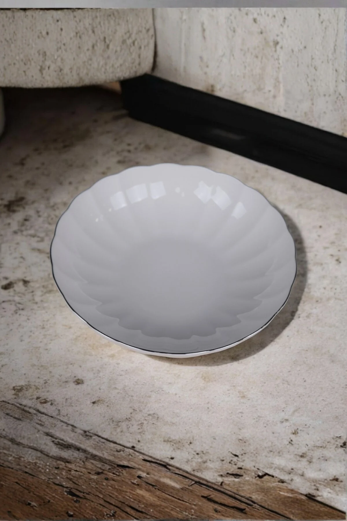 Bone Luz Platin Fileli Bowl Kase 25x6cm 2000ml 6 lı BNLZF25KS00 - Kütahya Porselen Görsel 3