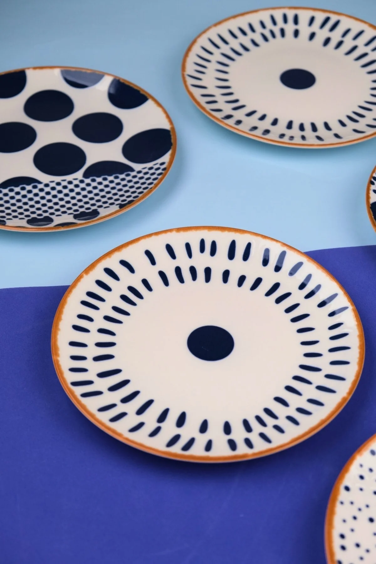 Tabak Evi Porselen Spotty Karma Pasta Tabağı Seti 19,50cm 6 Kişilik 6 Parça - tabakevi Görsel 6