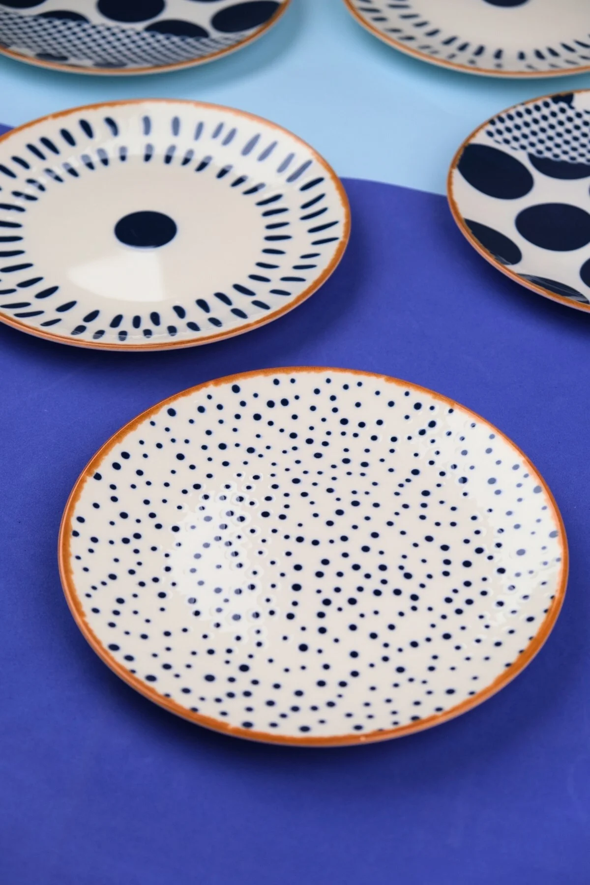 Tabak Evi Porselen Spotty Karma Pasta Tabağı Seti 19,50cm 6 Kişilik 6 Parça - tabakevi Görsel 7