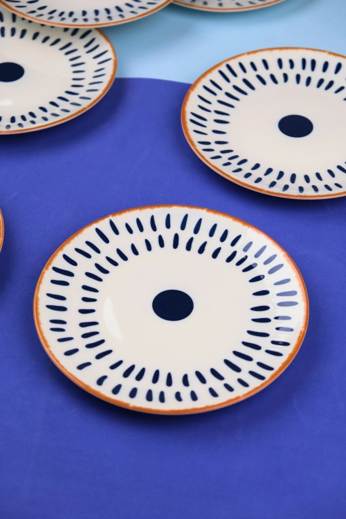 Tabak Evi Porselen Spotty Pasta Tabağı 19,50cm SP3 6 Kişilik 6 Parça - tabakevi Görsel 3