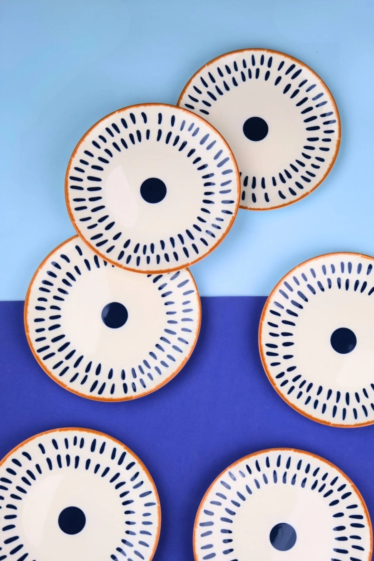 Tabak Evi Porselen Spotty Pasta Tabağı 19,50cm SP3 6 Kişilik 6 Parça - tabakevi Görsel 4