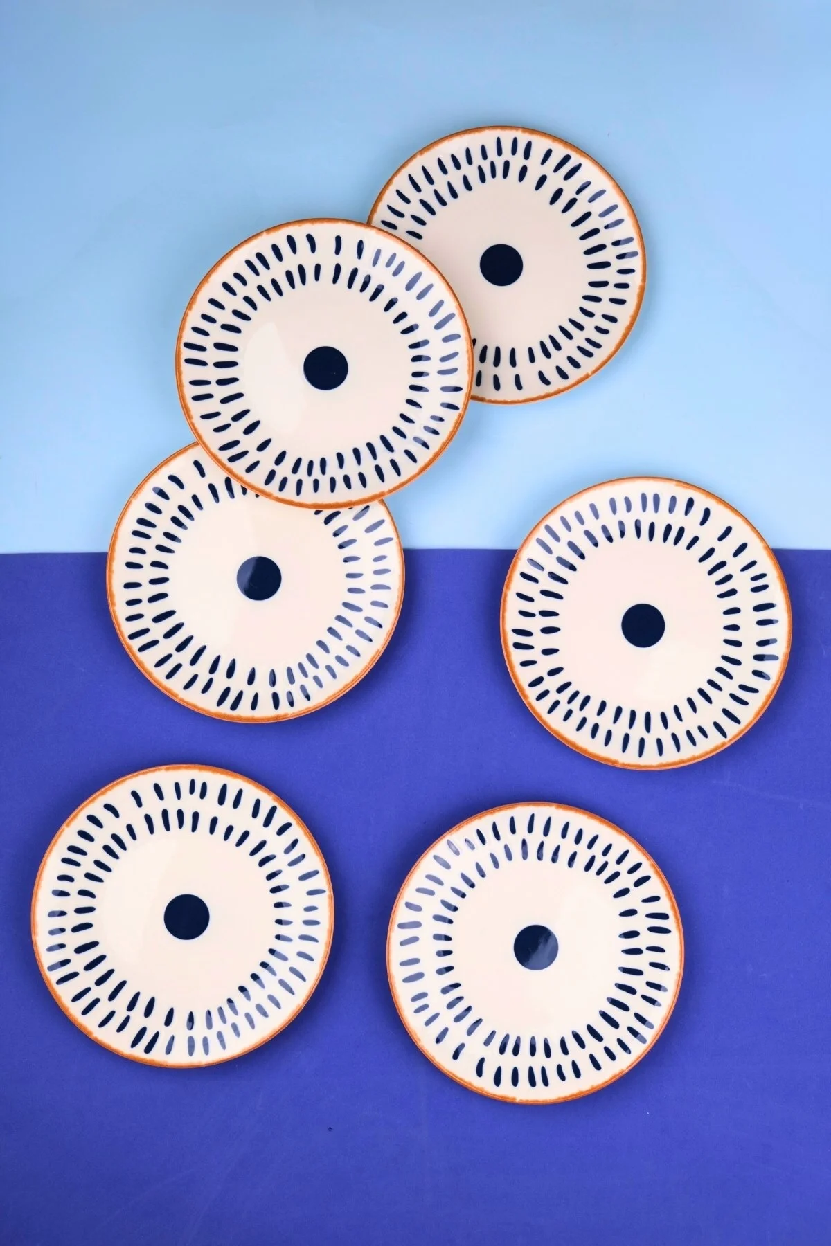 Tabak Evi Porselen Spotty Pasta Tabağı 19,50cm SP3 6 Kişilik 6 Parça - tabakevi Görsel 2