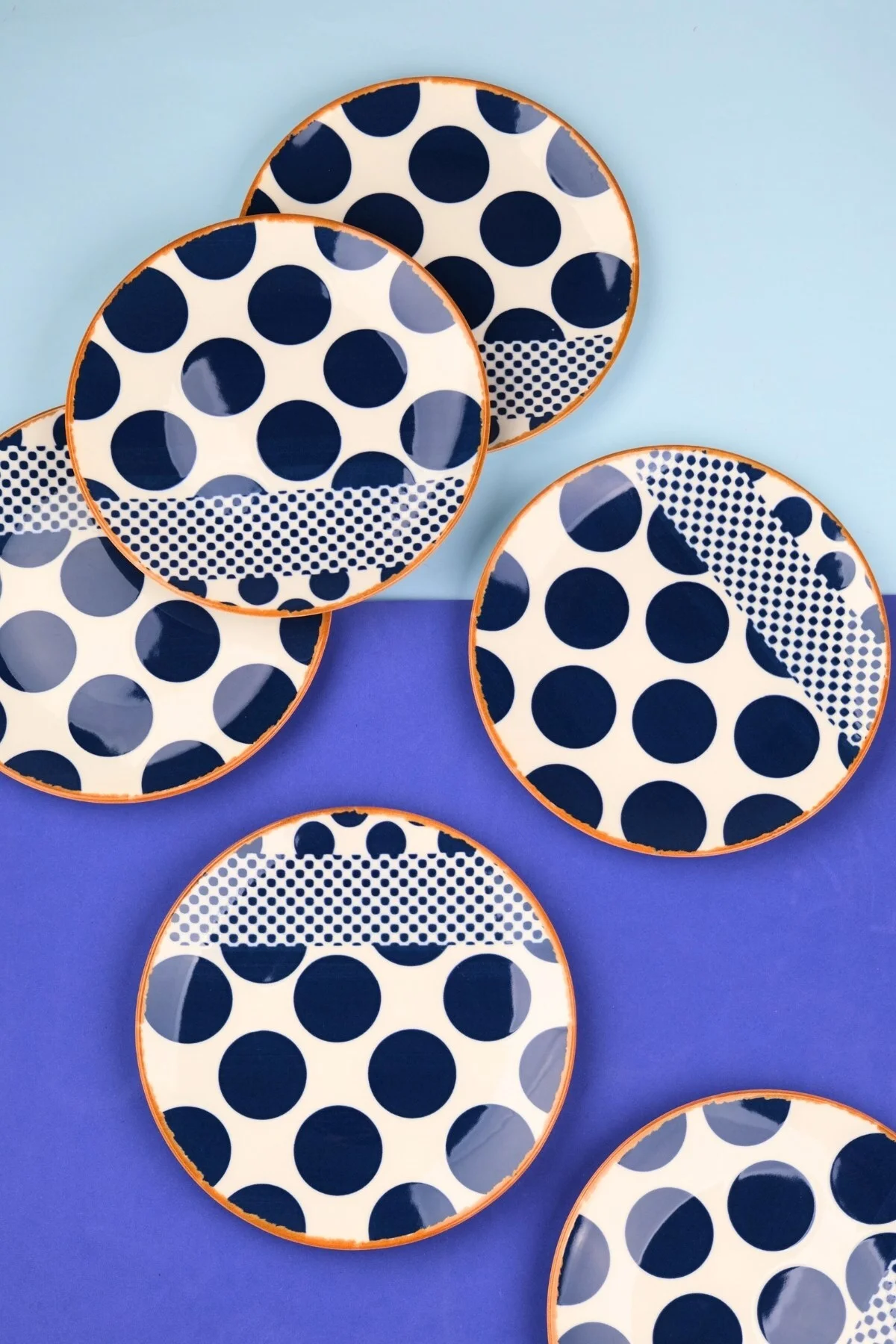 Tabak Evi Porselen Spotty Pasta Tabağı 19,50cm SP2 6 Kişilik 6 Parça - tabakevi Görsel 3