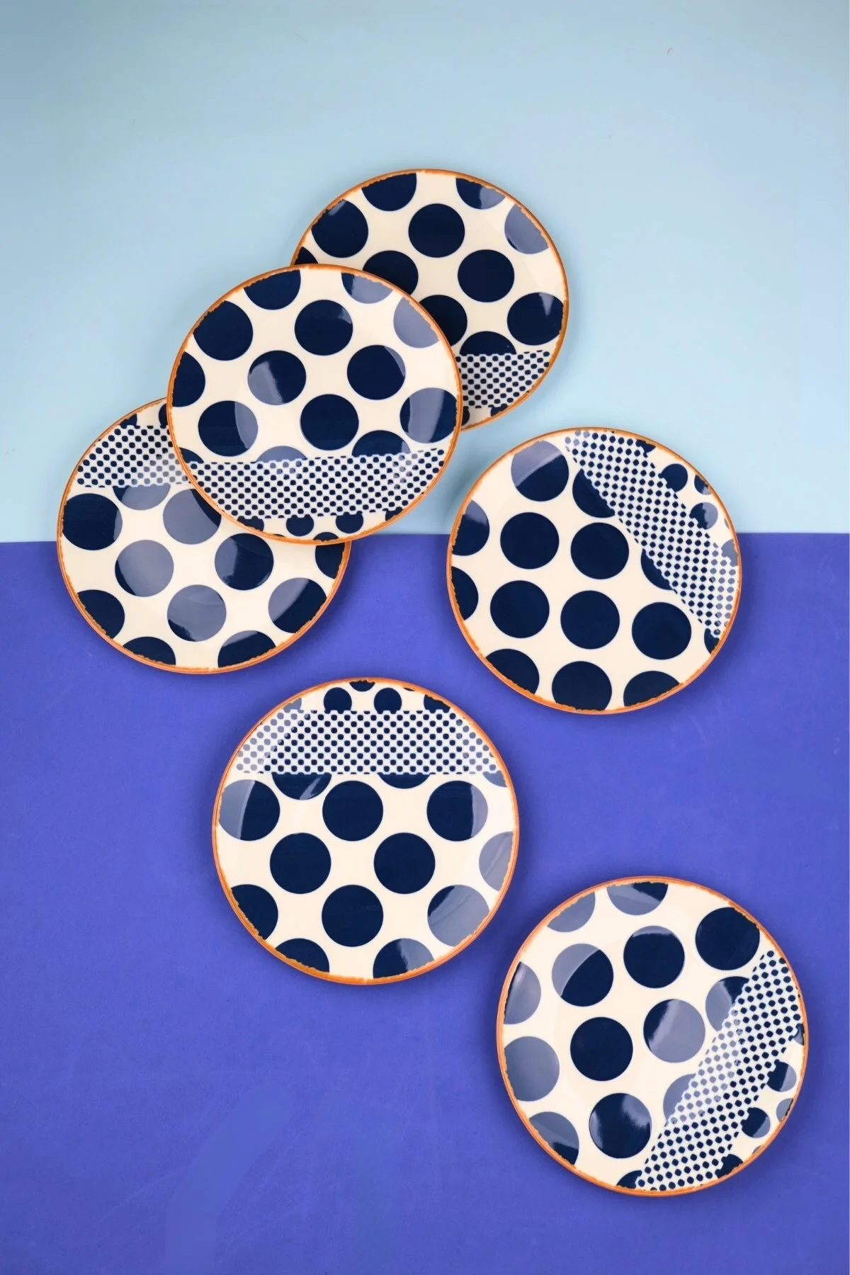 Tabak Evi Porselen Spotty Pasta Tabağı 19,50cm SP2 6 Kişilik 6 Parça