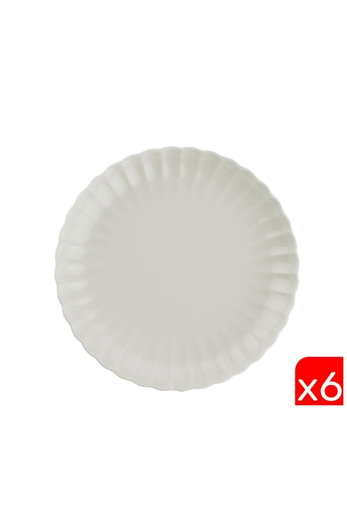 Bone Luz Krem Servis Tabağı 27cm 6 lı