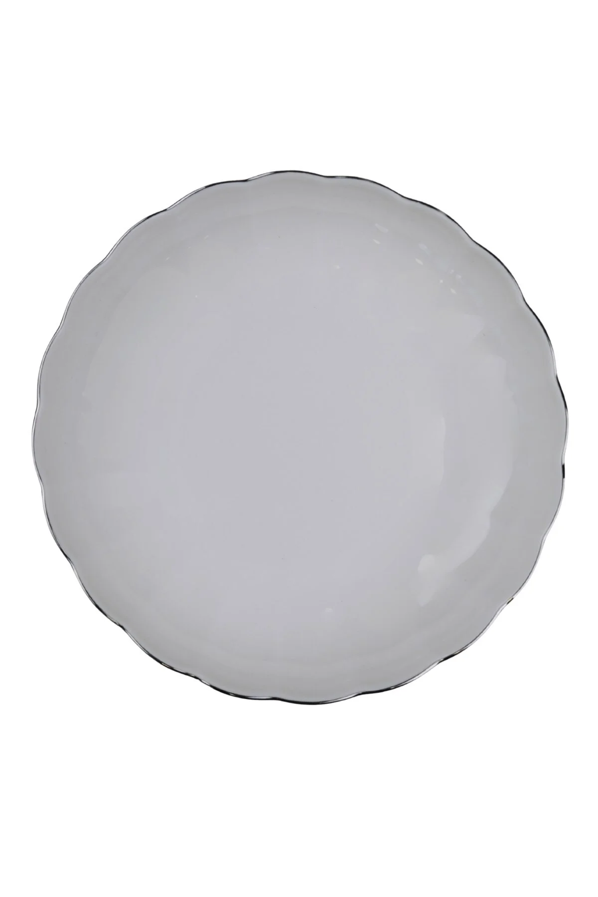 Bone Luz Platin Fileli Çukur Tabak 20cm 6 lı - Kütahya Porselen Görsel 2