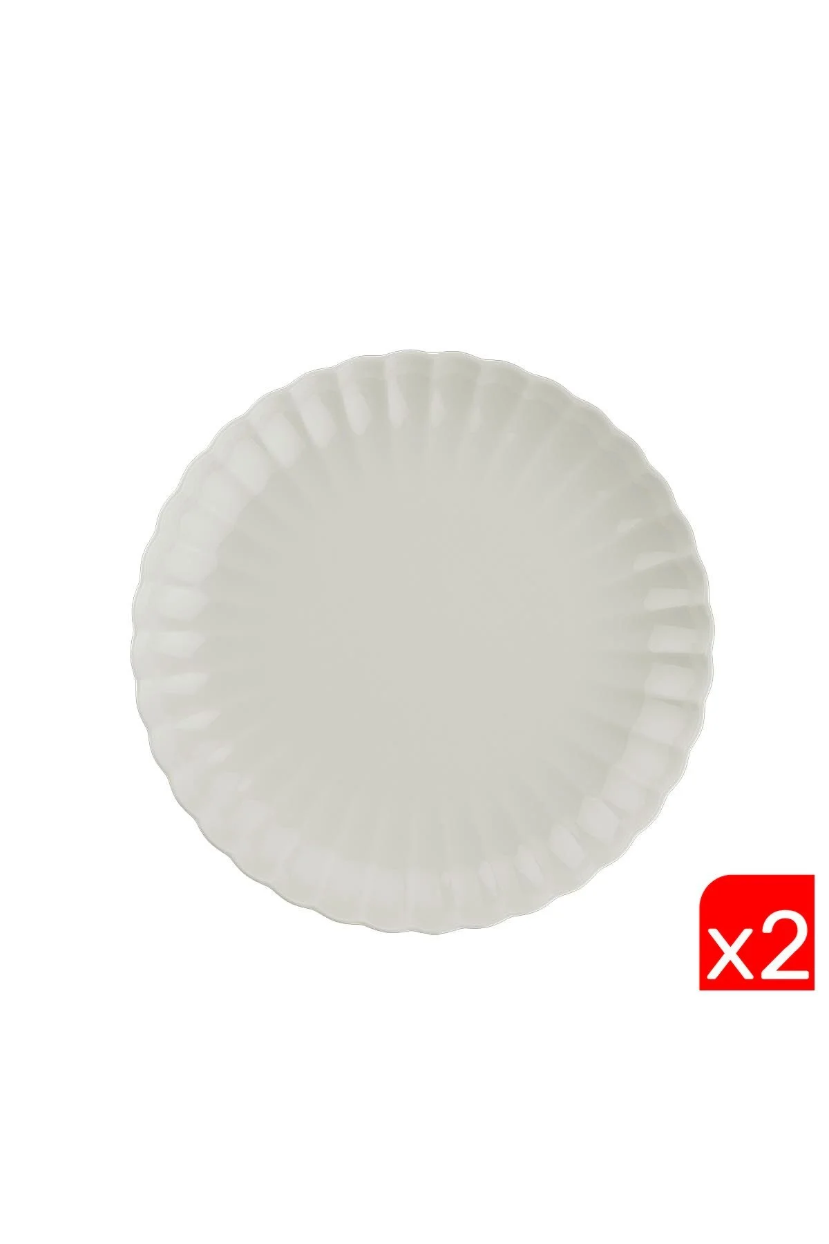Bone Luz Krem Servis Tabağı 27cm 2 li