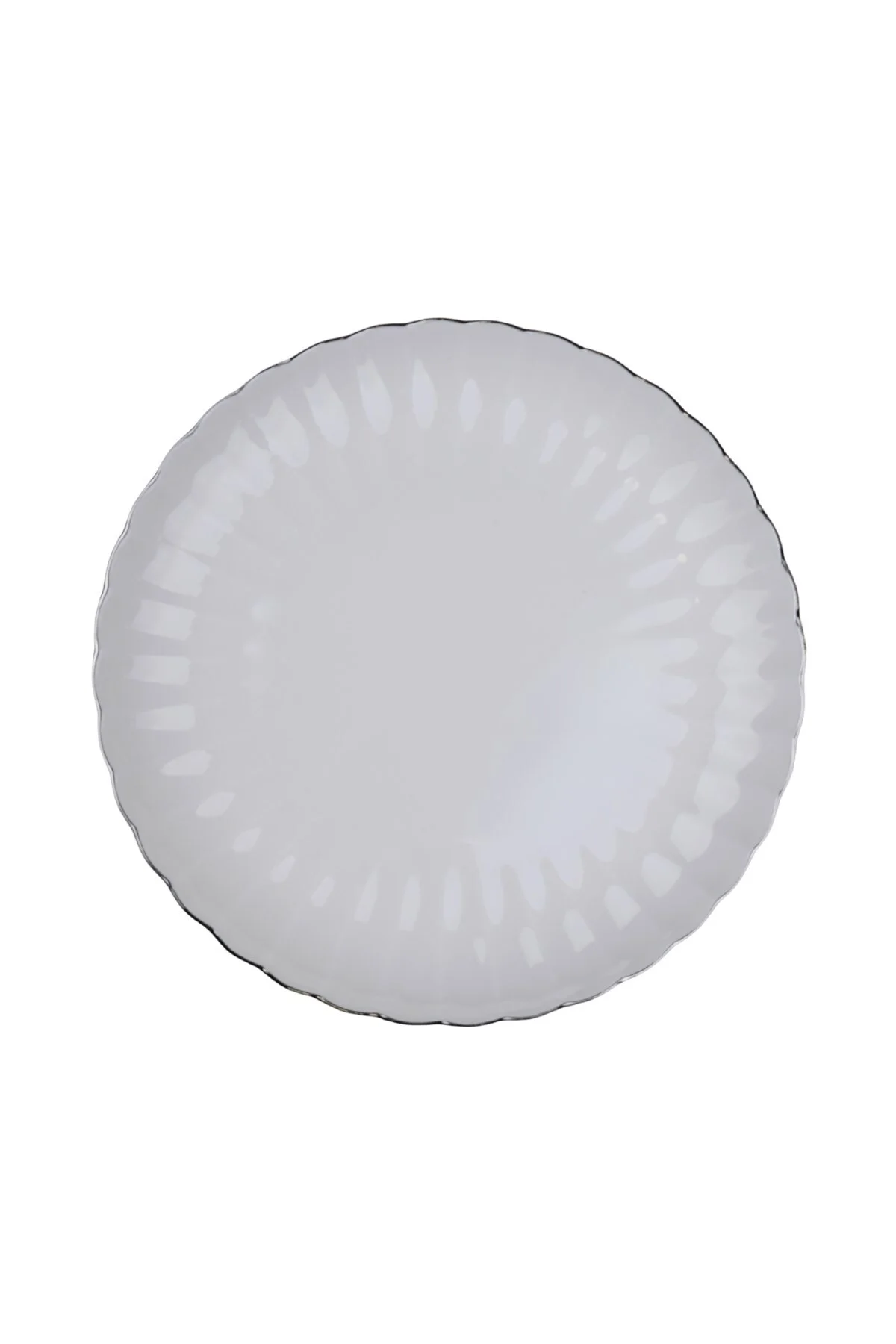 Bone Luz Platin Fileli Pasta Tabağı 21cm 6 lı - Kütahya Porselen Görsel 2