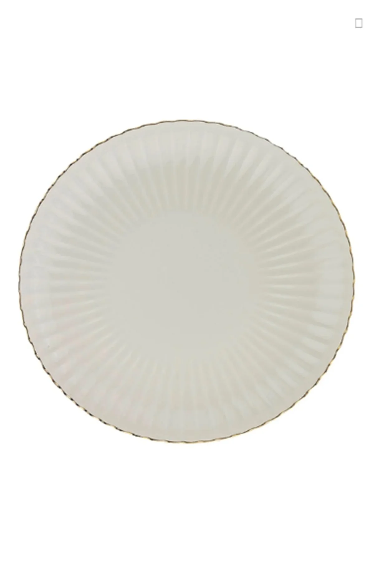 Bone Luz Altın File Pasta Tabağı 21cm 4 lü - Kütahya Porselen Görsel 3