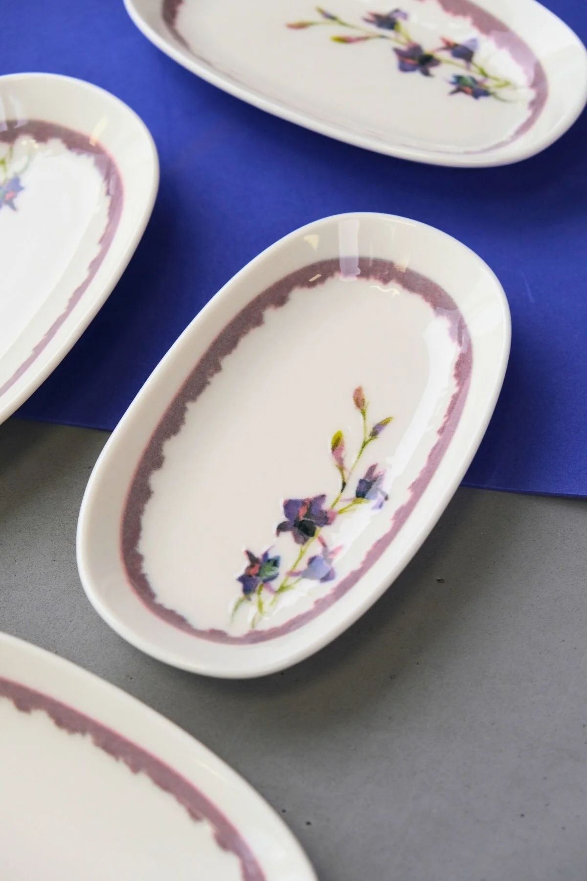Tabak Evi Porselen Morden Oval Kayık Tabak 15x8,5x2cm 4 Parça - tabakevi Görsel 3
