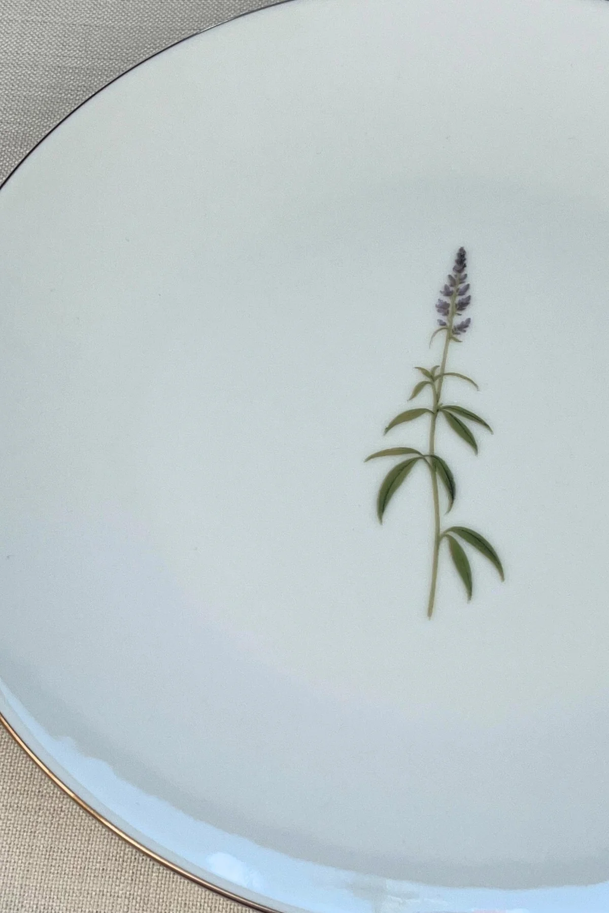 Tabak Evi Porselen Natura Salkım Altın Yaldız Servis Tabağı 24,50cm 2 li - tabakevi Görsel 5