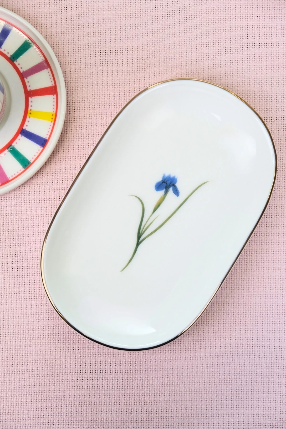 Tabak Evi Porselen Natura İris Altın Yaldızlı Oval Kayık Tabak 27,50x17,50x3cm Tekli - tabakevi Görsel 2