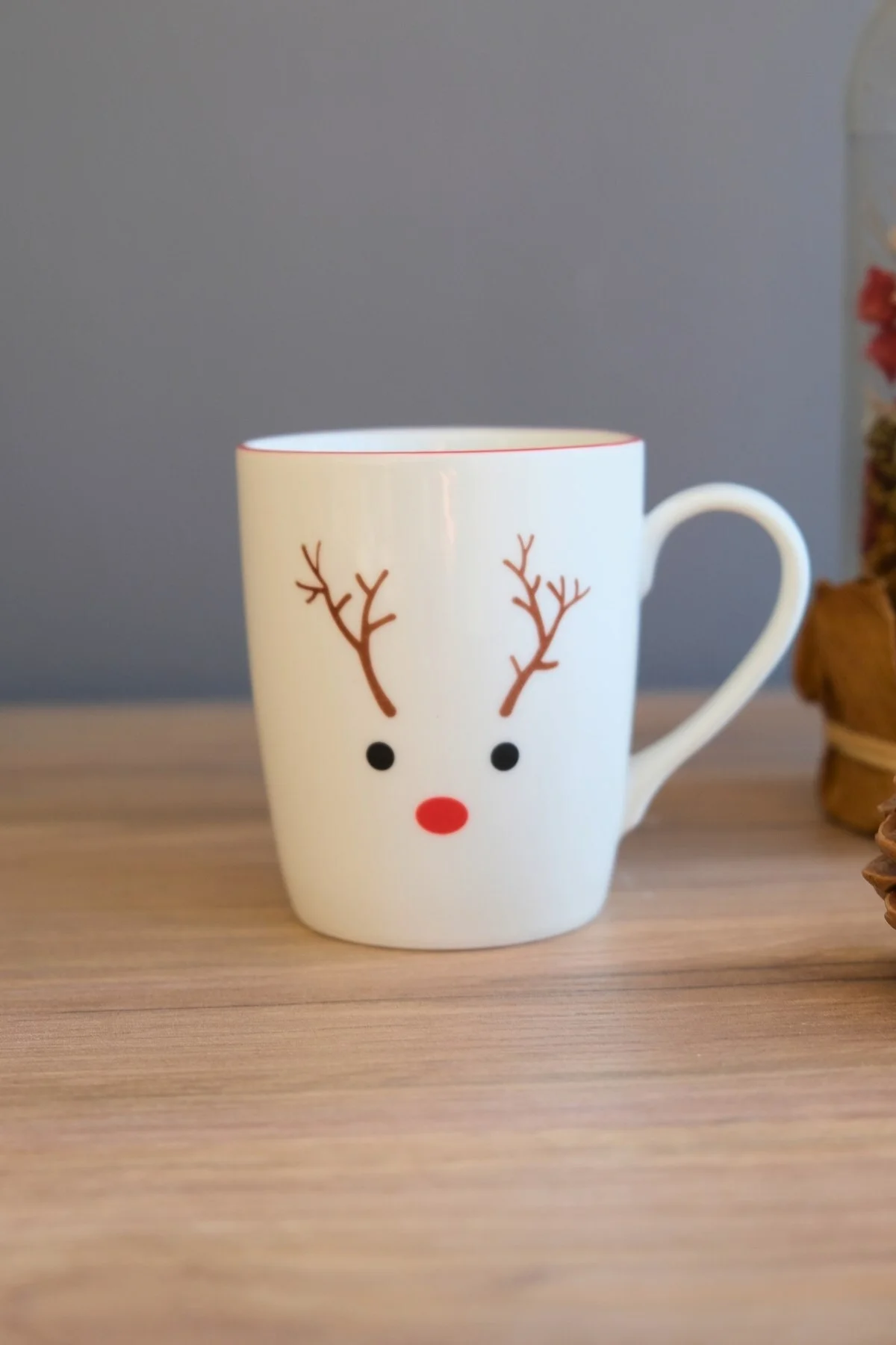 Tabak Evi Porselen Ren Geyiği Kulplu Mug Kupa 220 ml - tabakevi Görsel 3
