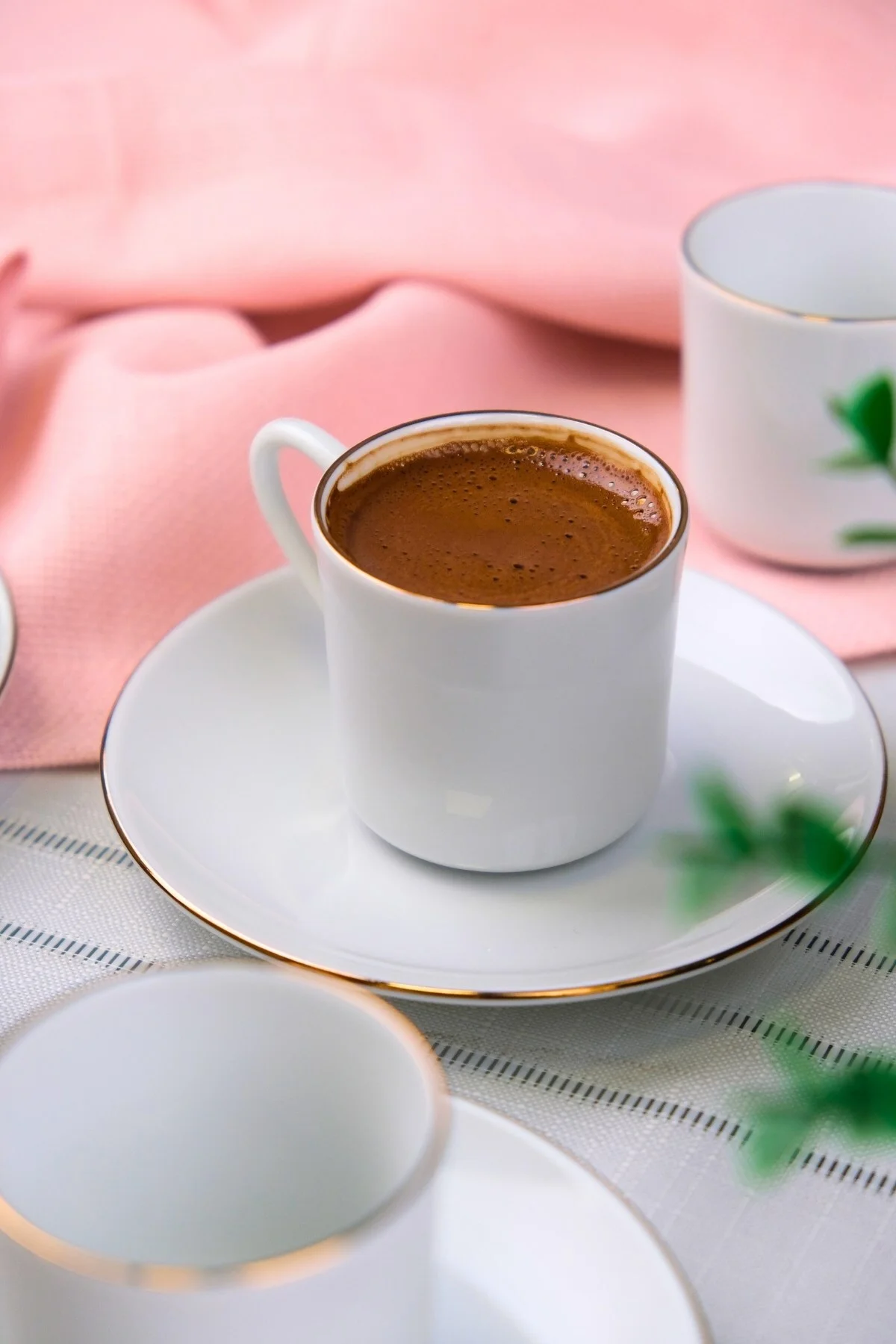 Tabak Evi Porselen Rose Altın Yaldız Kahve Fincan Takımı 70cc 6 Kişilik 12 Parça - tabakevi Görsel 6