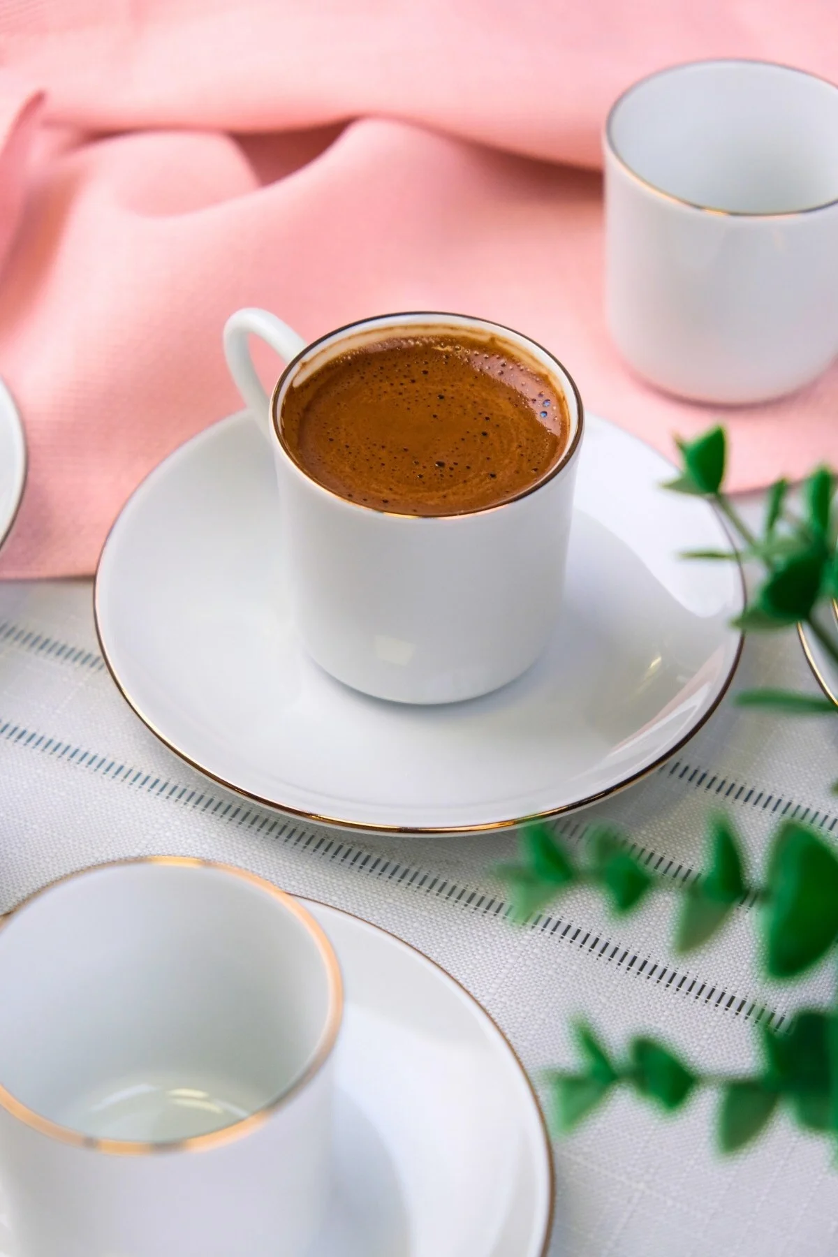 Tabak Evi Porselen Rose Altın Yaldız Kahve Fincan Takımı 70cc 6 Kişilik 12 Parça - tabakevi Görsel 3