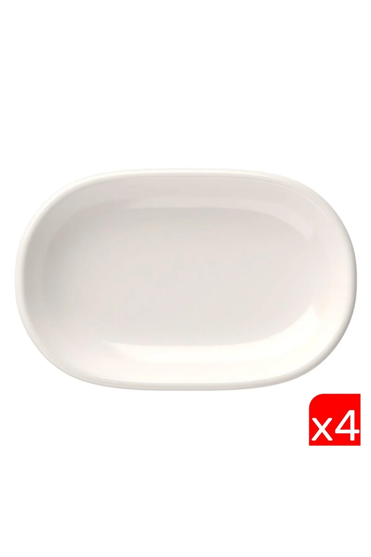 Tabak Evi Magnus Oval Kayık Tabak 18x11x2,50cm 4 LÜ
