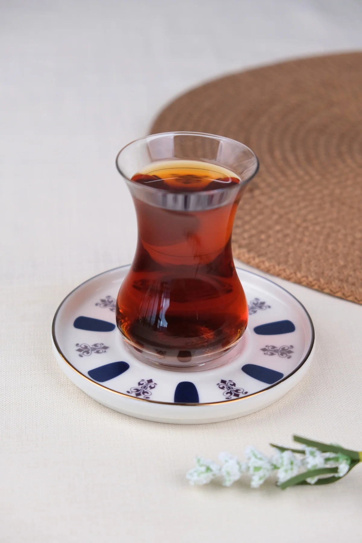 Tabak Evi Porselen Acem Zade Lacivert Çay Tabağı 12,5cm Tekli - tabakevi Görsel 3