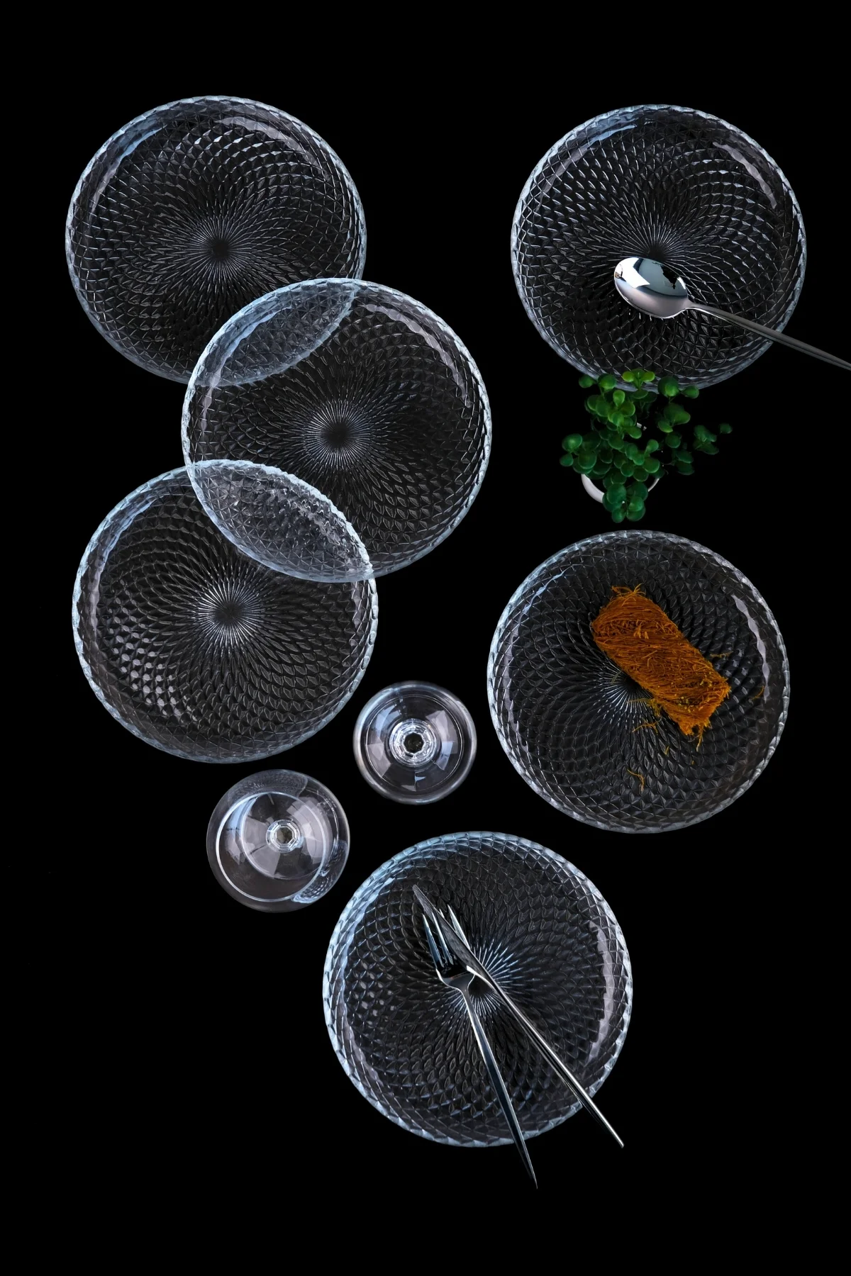 Tabak Evi Aden Cam Pasta Tabağı 19cm Sade 6 lı 2339 - tabakevi Görsel 8