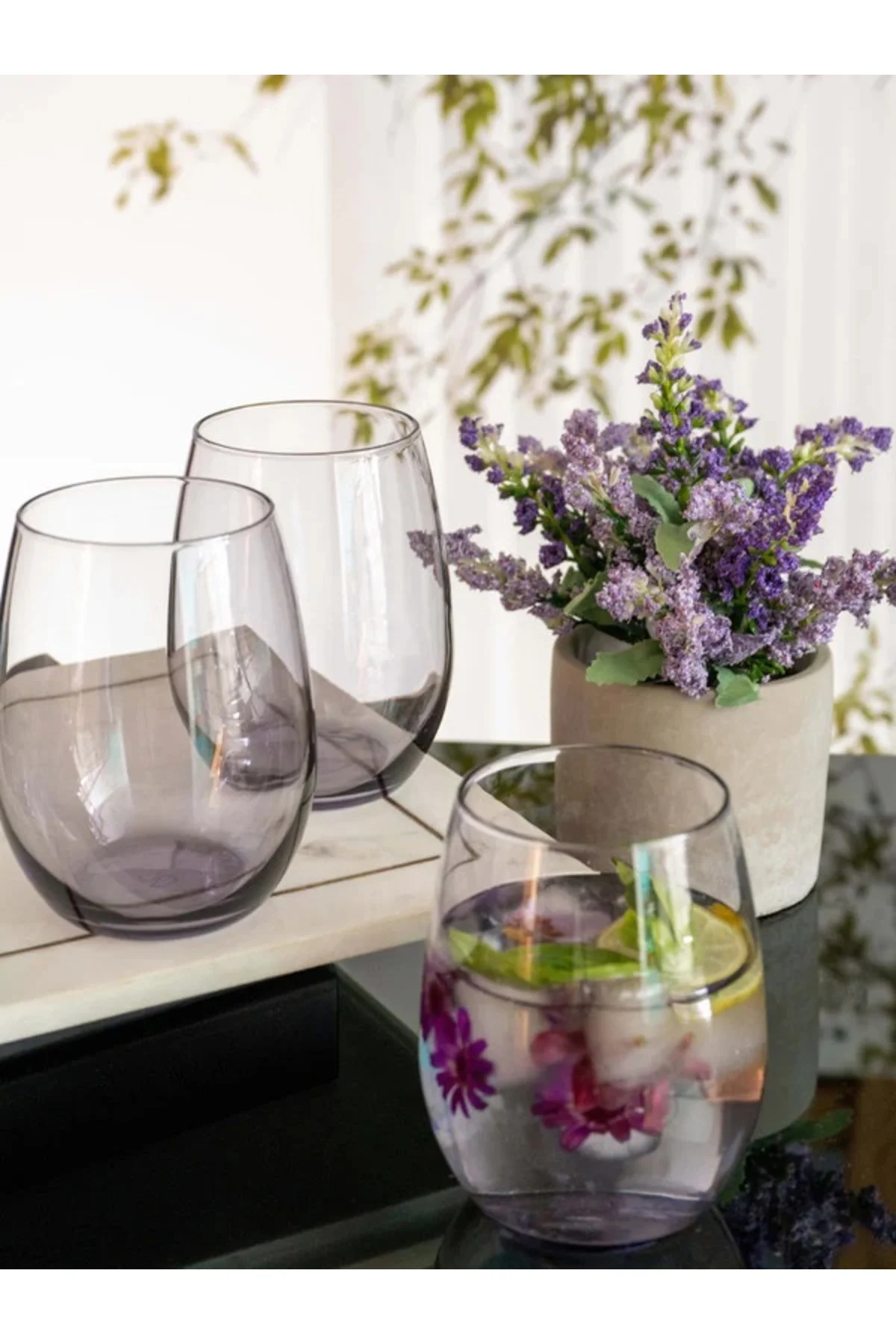 AMBER GLASS WINE STEMWARE 6 PCSSET - Paşabahçe Görsel 5