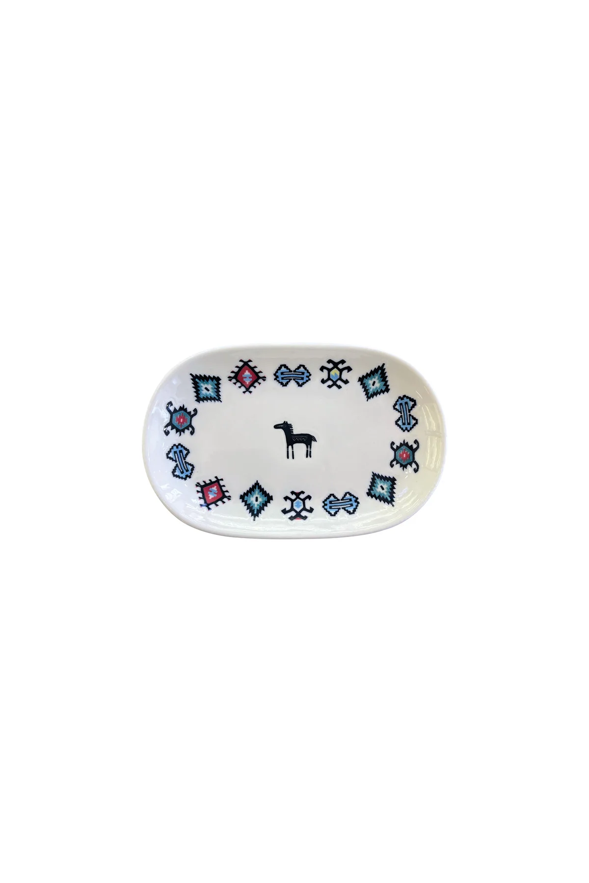 Porselen Hitit Oval Kayık Tabak Takımı 20x13cm 6 Parça TVL6OKYPRS1229 - PORSER Görsel 2