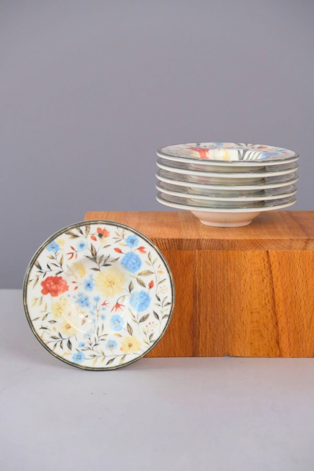 Tabak Evi Porselen Fiori Çay Tabağı Seti 12cm 6 Parça BNS6CTPRS1217 - tabakevi Görsel 5