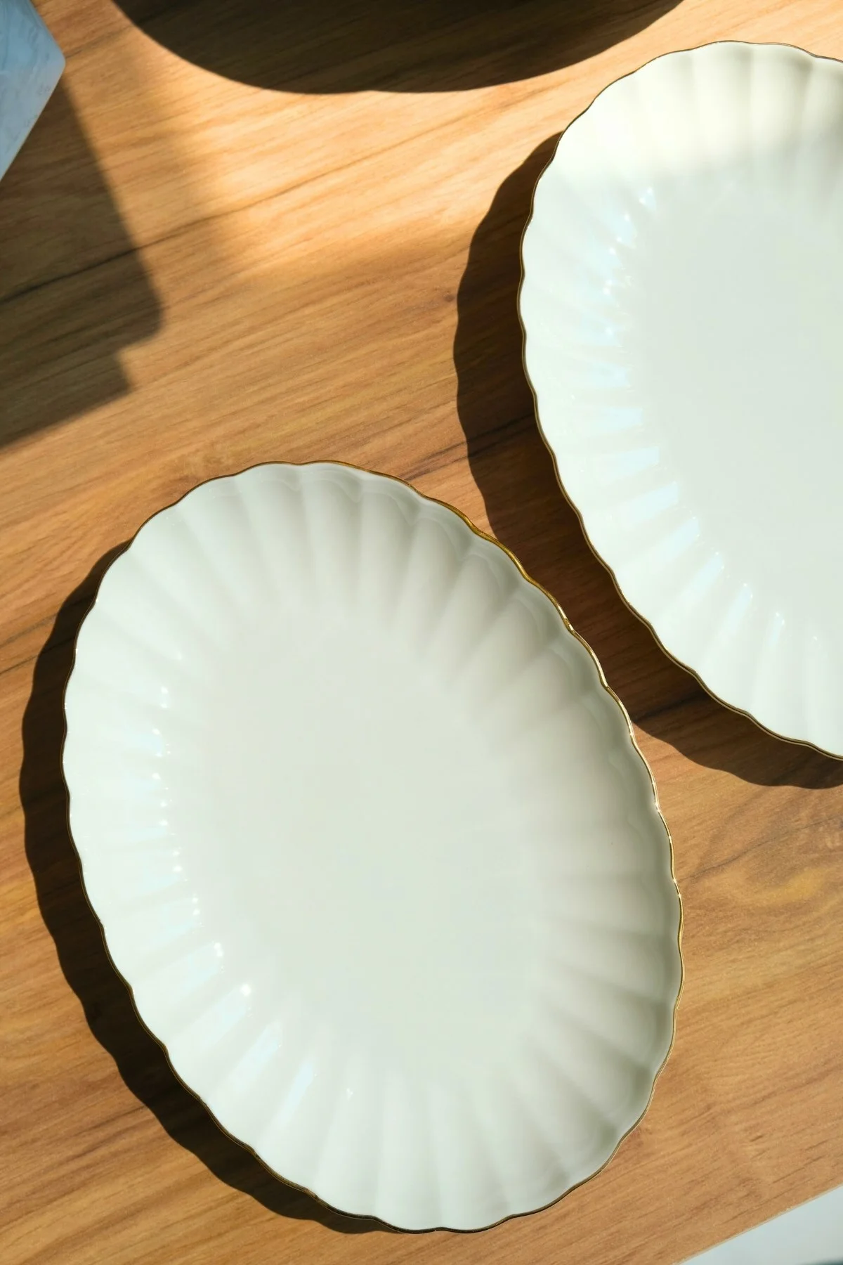 Bone Luz Altın File Kayık Tabak 24x17cm BNLZF24KY20 2 li - Kütahya Porselen Görsel 3