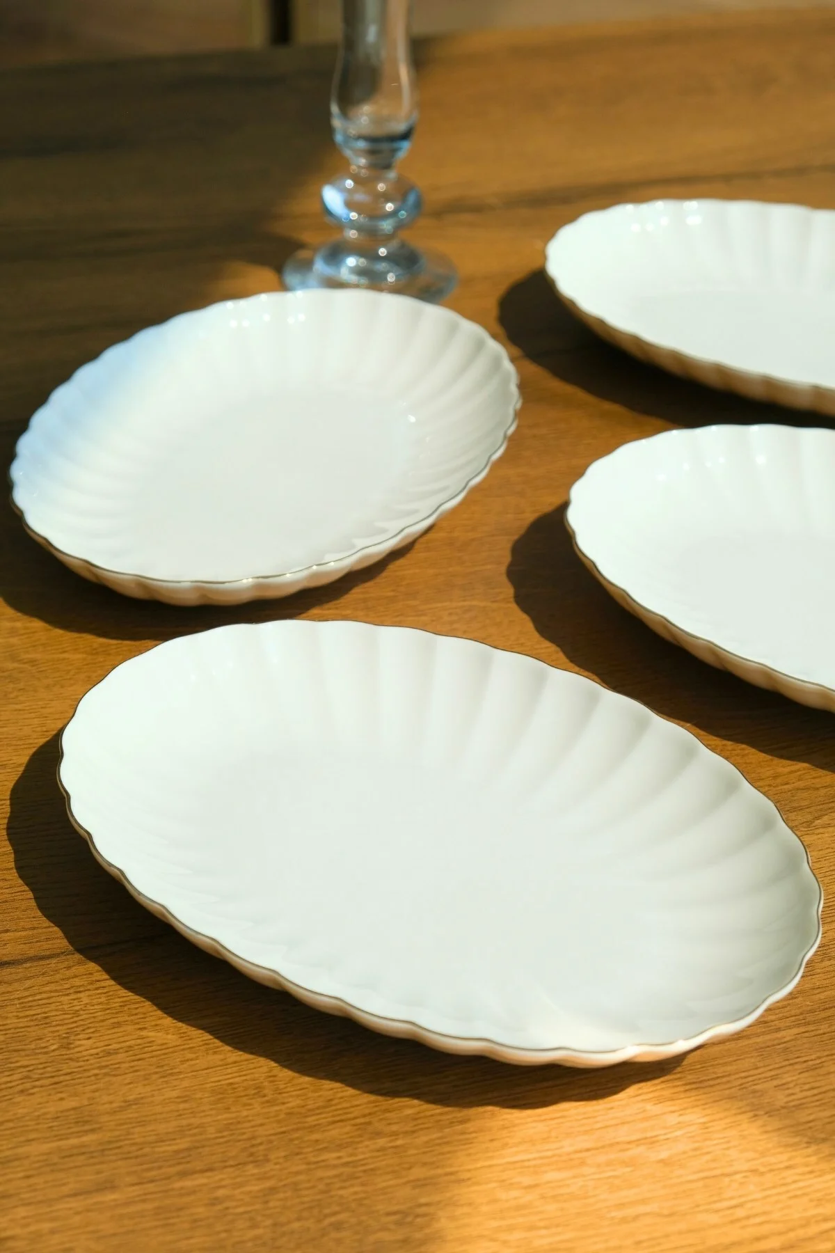 Bone Luz Altın File Kayık Tabak 27x19cm BNLZF28KY20 4 lü - Kütahya Porselen Görsel 3