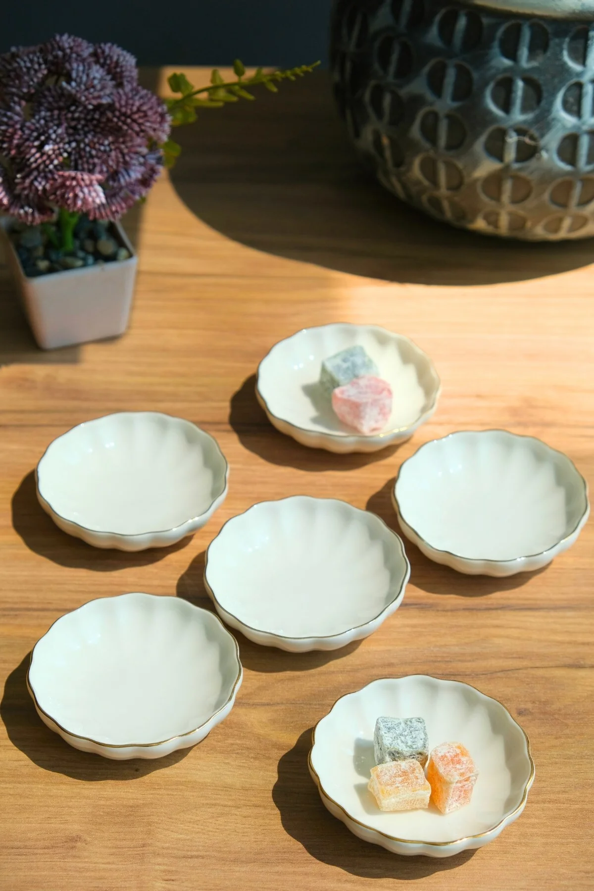 Bone Luz Kase Altın File 6 Parça 8cm BNLZF08KSS220 - Kütahya Porselen Görsel 3
