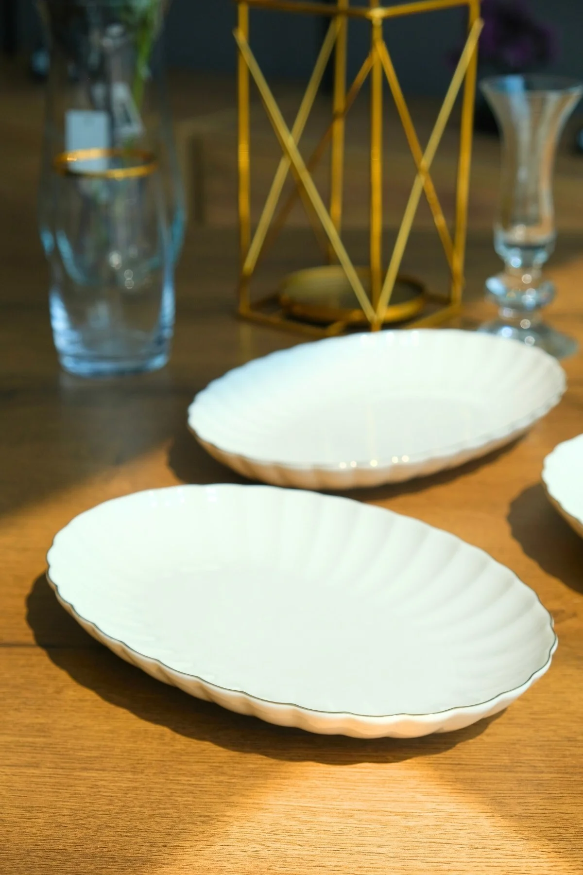 Bone Luz Altın File Kayık Tabak 27x19cm BNLZF28KY20 2 li - Kütahya Porselen Görsel 4