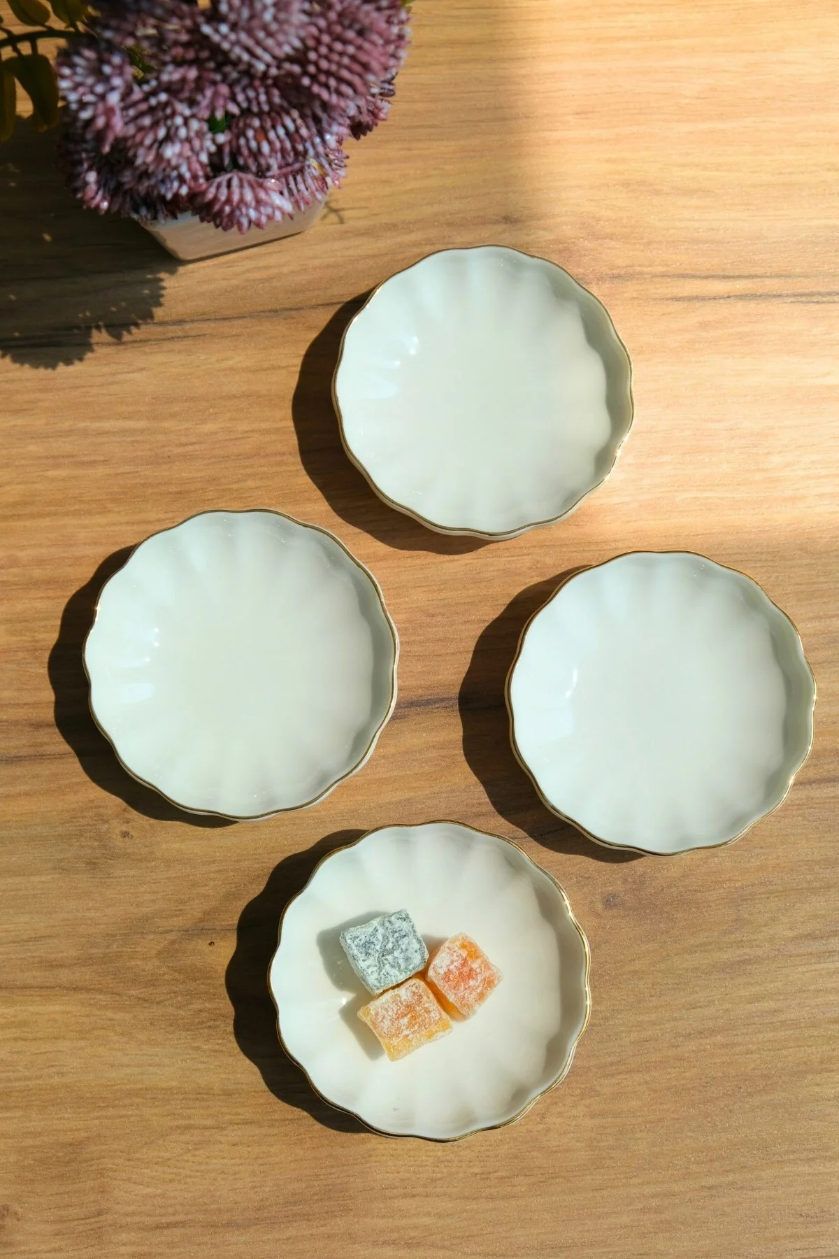 Bone Luz Kase Altın File 4 Parça 8cm BNLZF08KSS220 - Kütahya Porselen Görsel 2