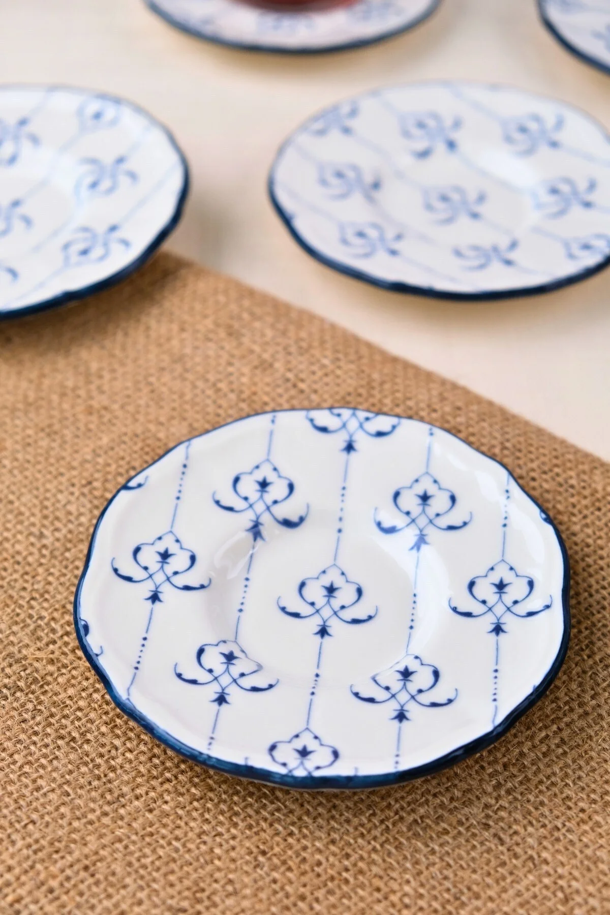 Tabak Evi Porselen Audrey Çay Tabak Takımı 12cm 6 Parça FLY6ÇTPRS1209 - tabakevi Görsel 2